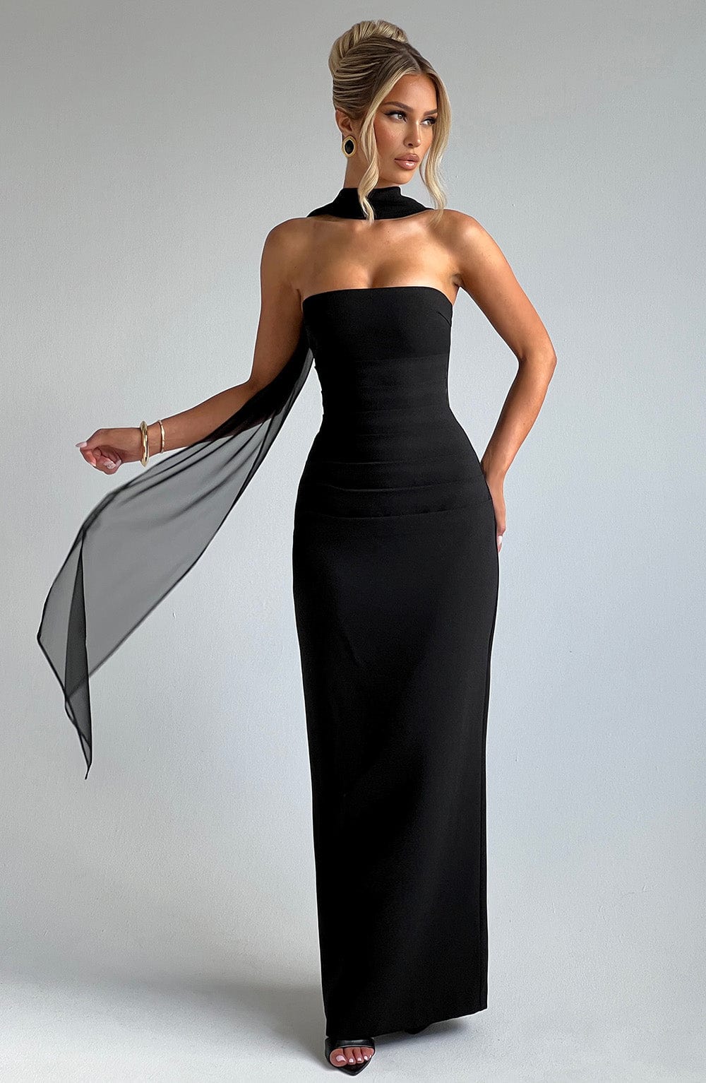 minilena Yulia Maxi Dress Black