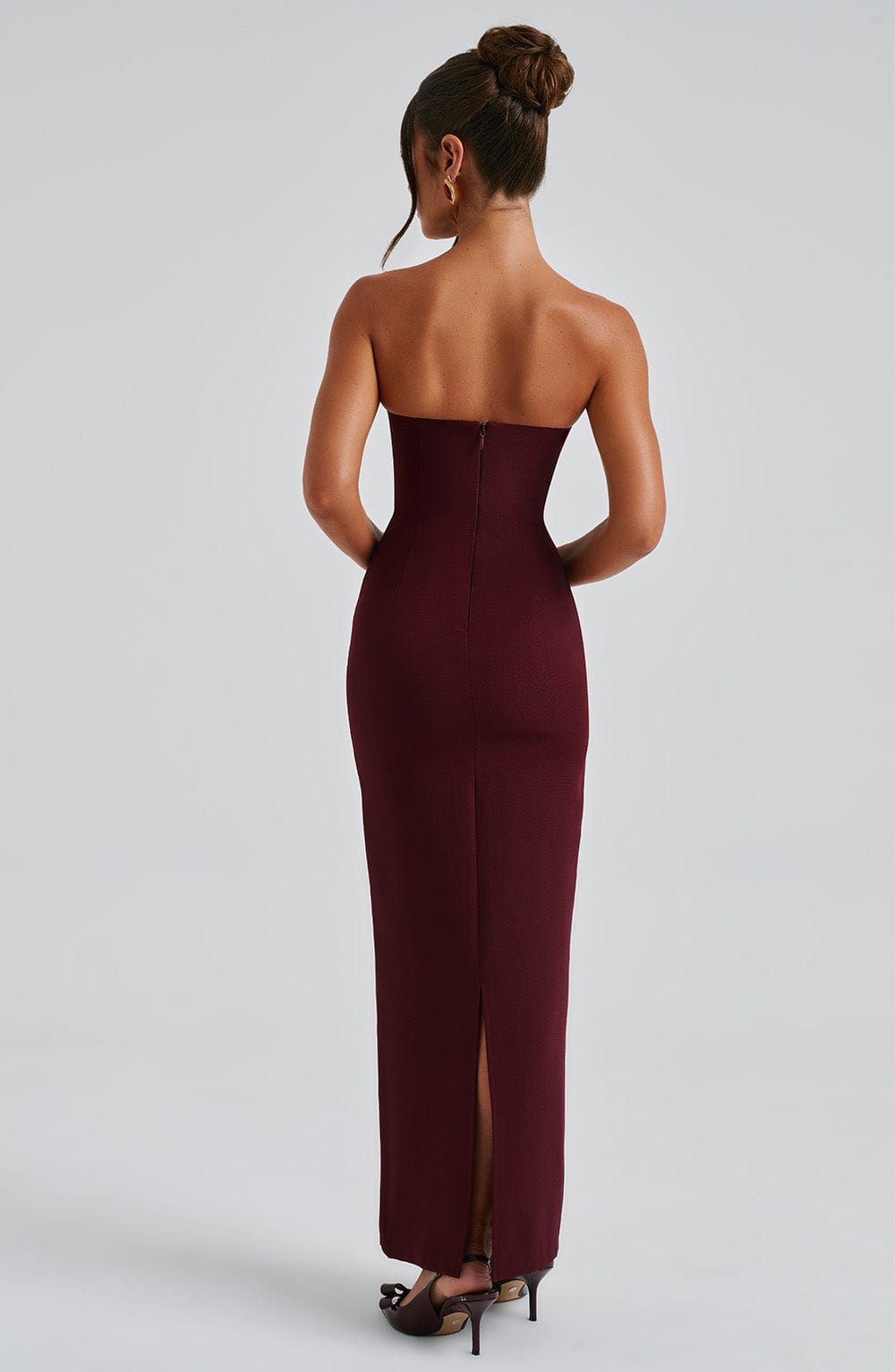 minilena Yulia Maxi Dress Cherry Lacquer