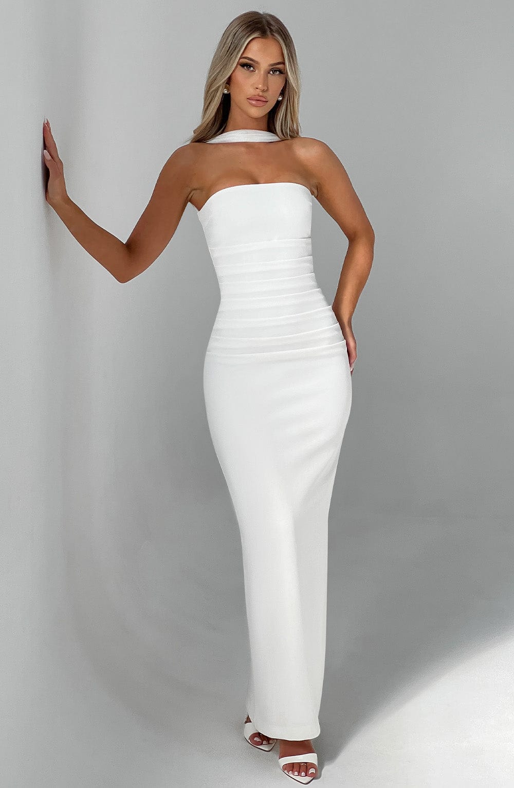 minilena Yulia Maxi Dress Ivory