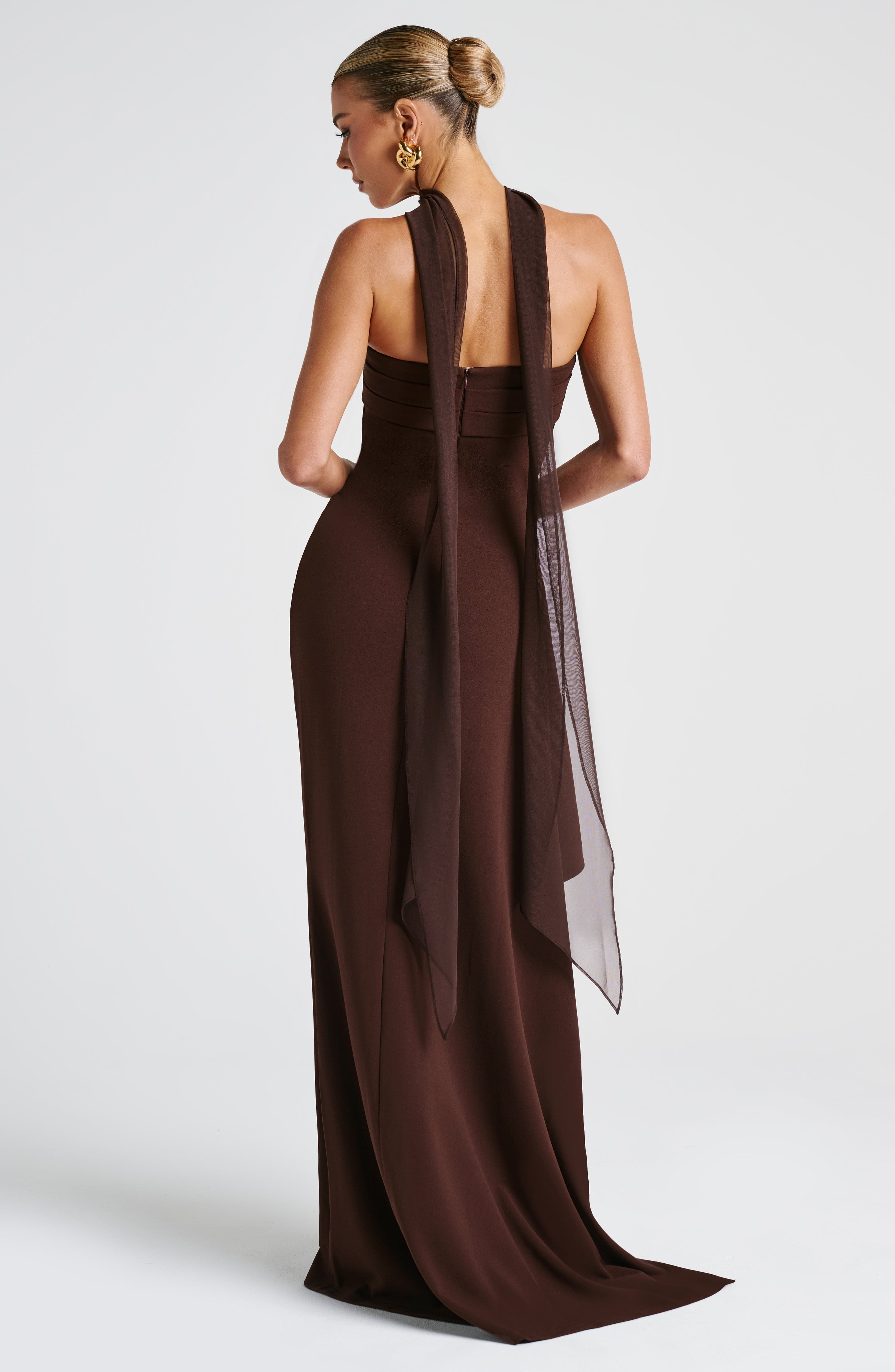 minilena Zafira Maxi Dress Plum Brown