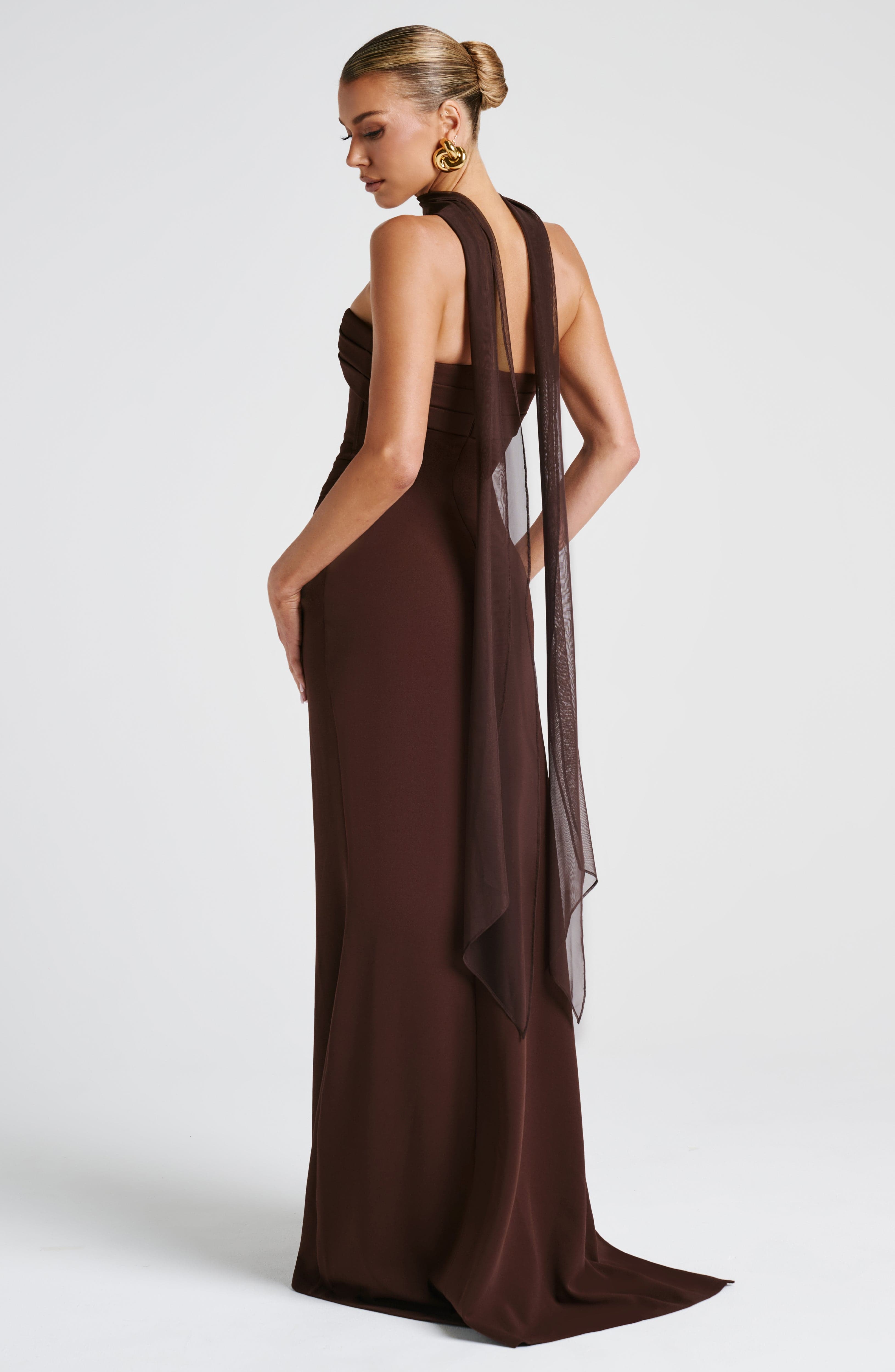 minilena Zafira Maxi Dress Plum Brown