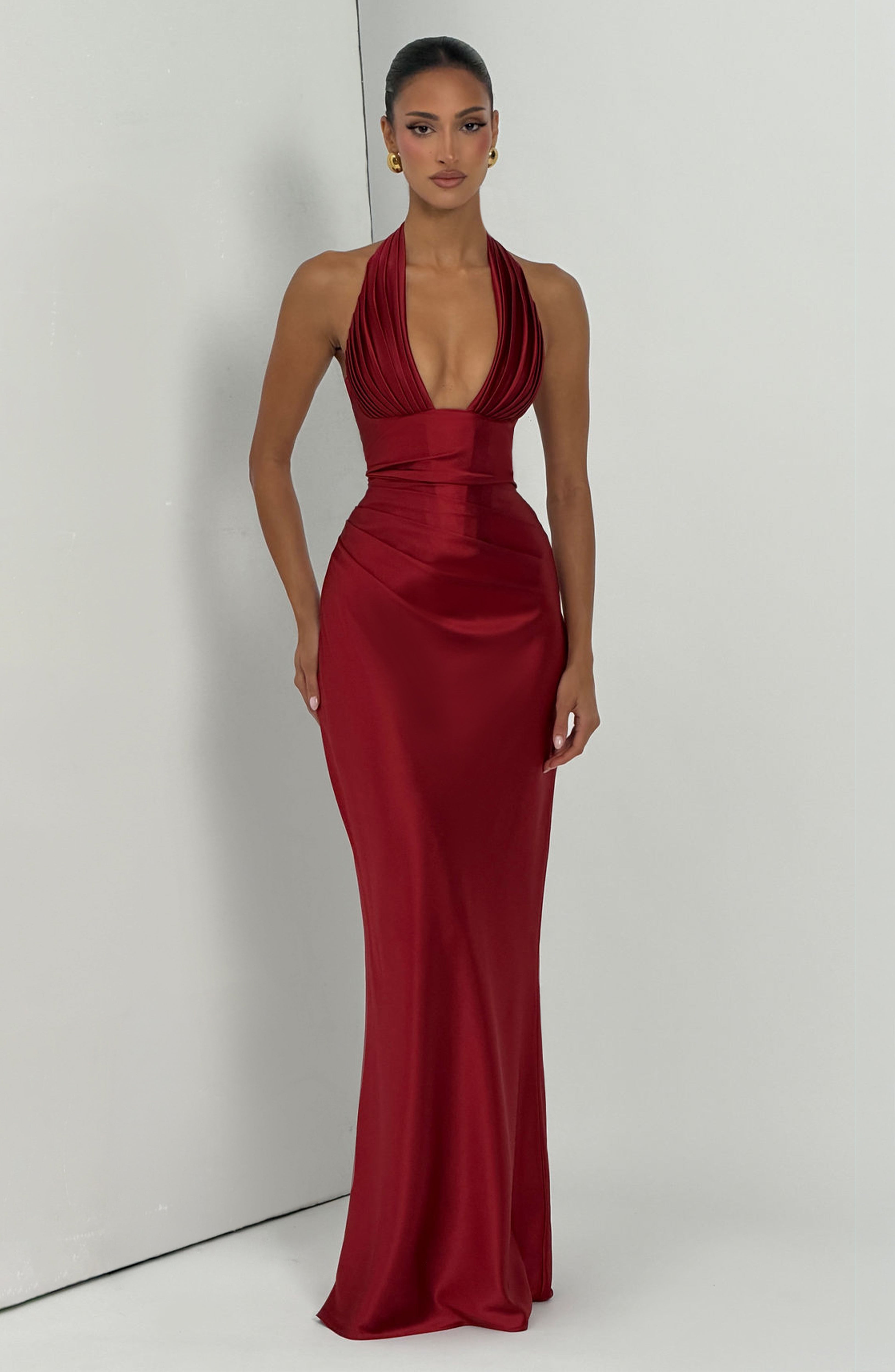 minilena Elowen Maxi Dress Deep Red