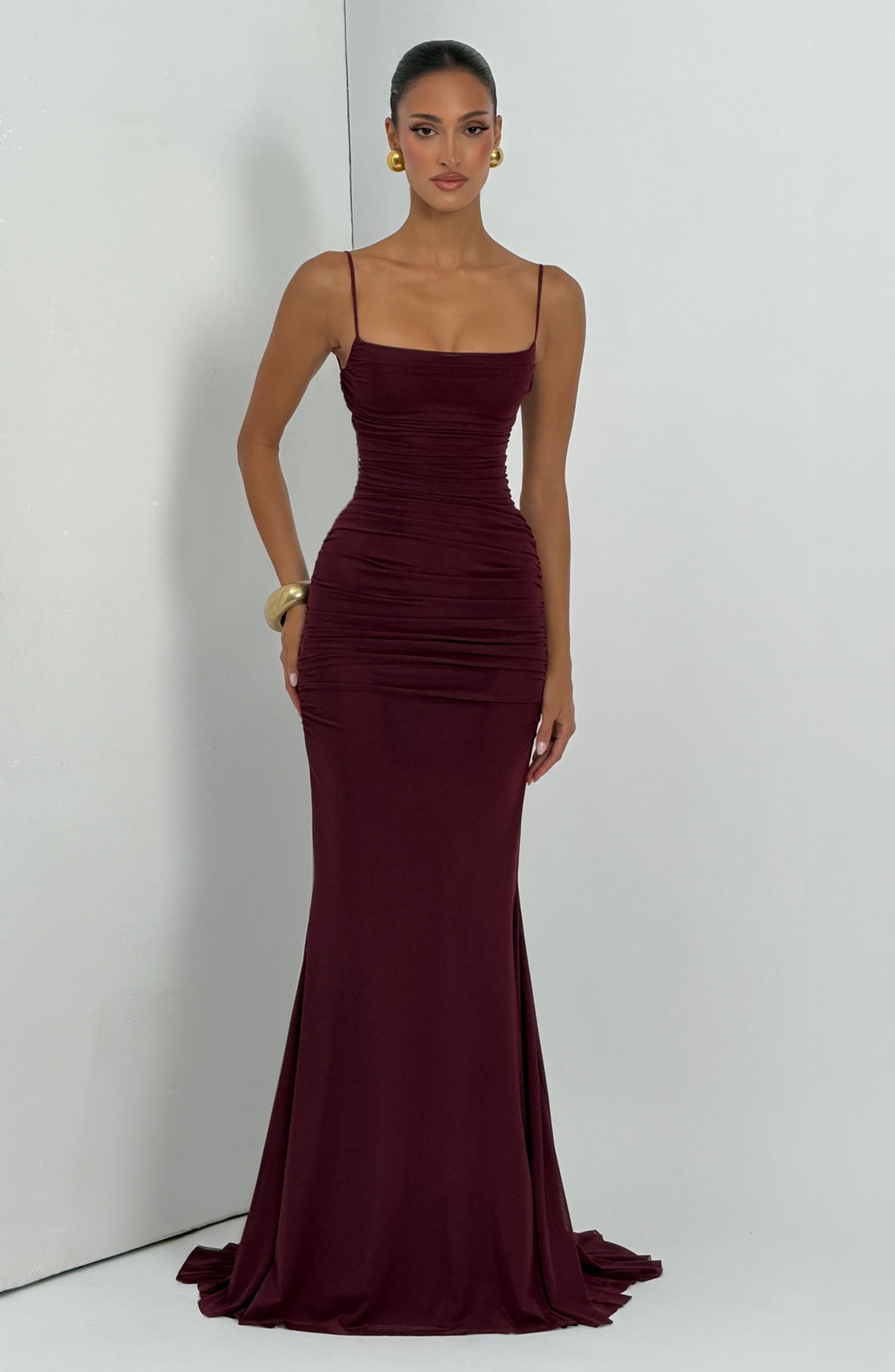 minilena Zaria Gown Cherry Lacquer