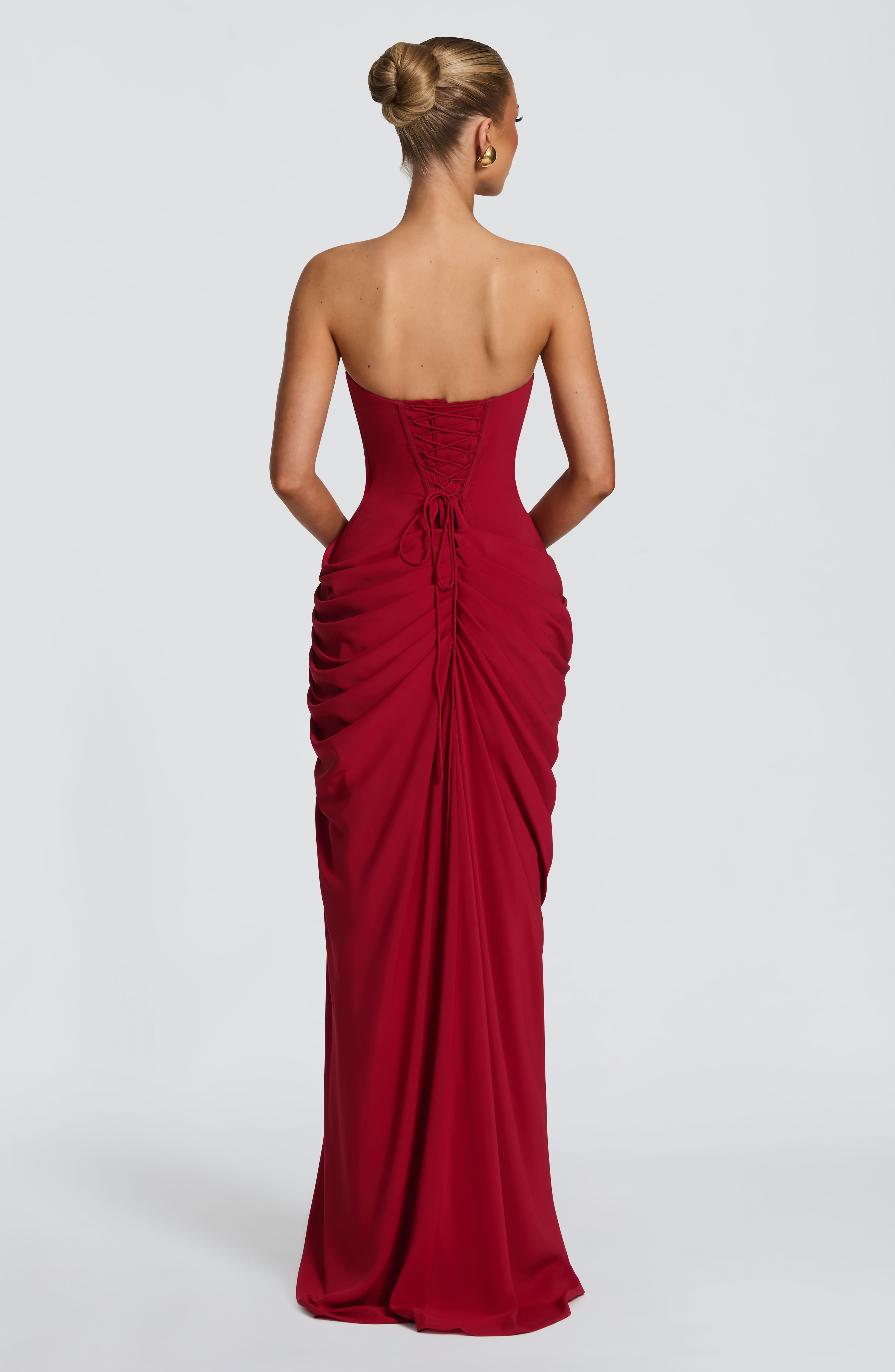 minilena Cyra Maxi Dress Deep Red