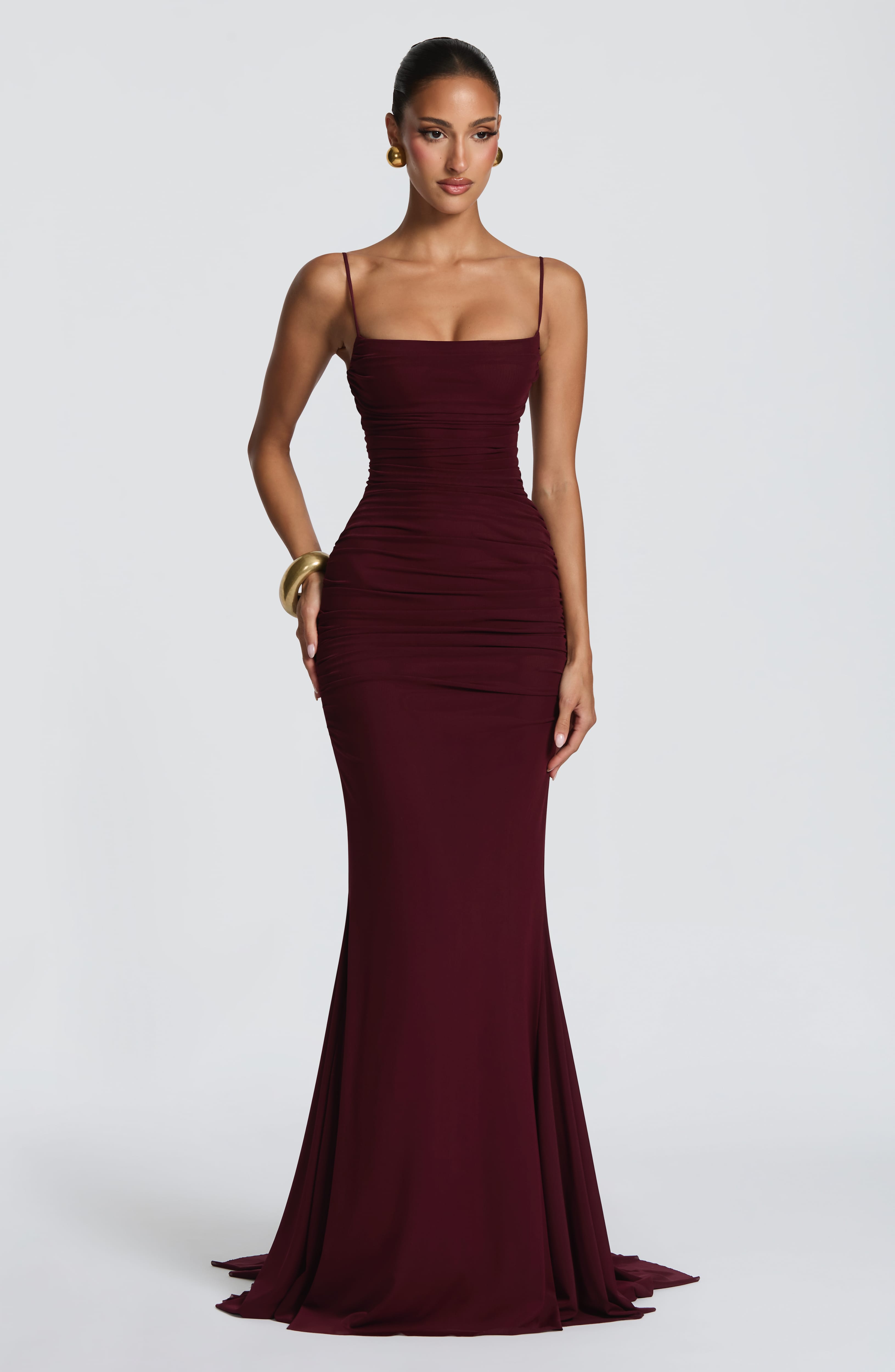 minilena Zaria Gown Cherry Lacquer