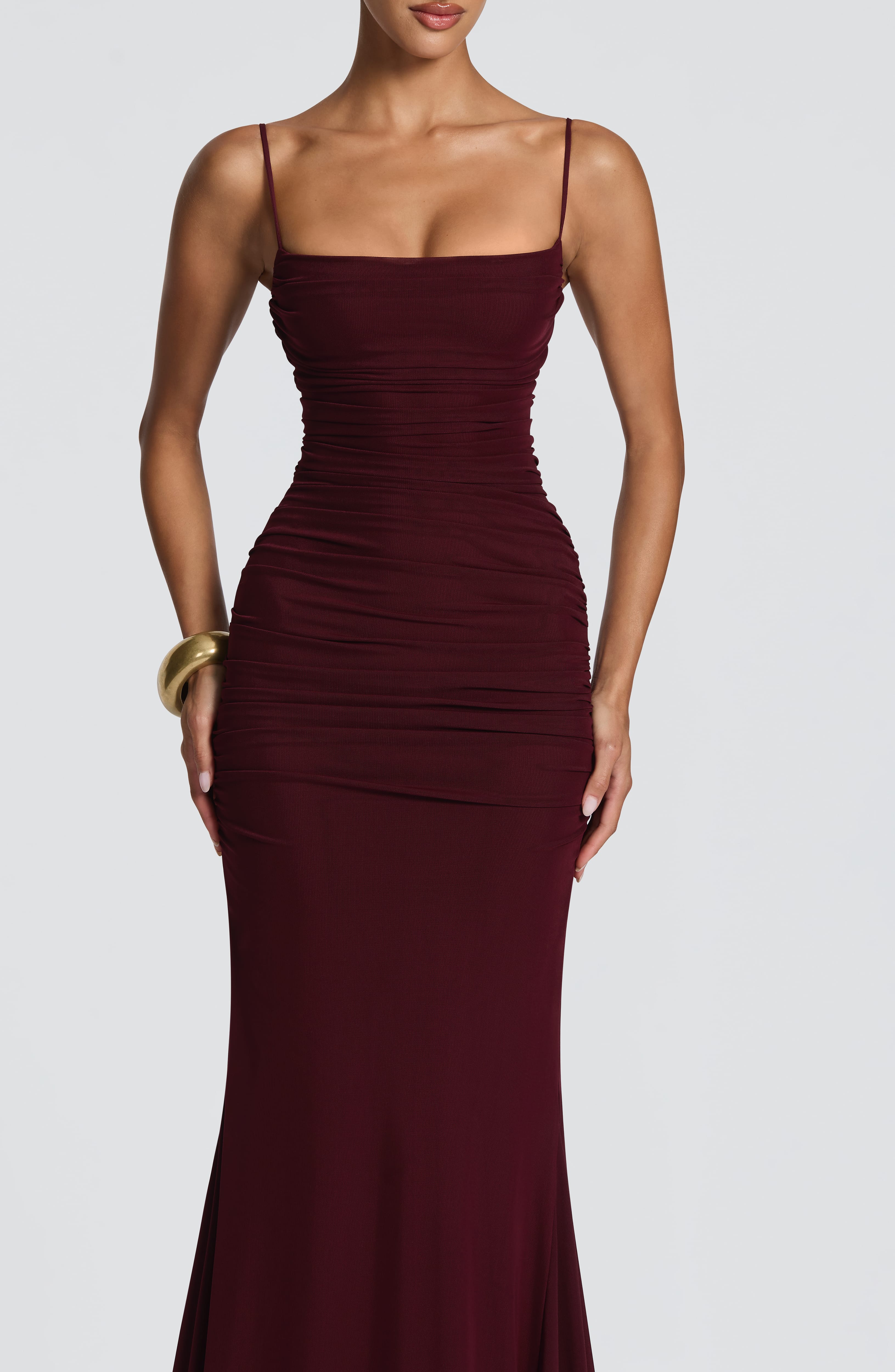 minilena Zaria Gown Cherry Lacquer