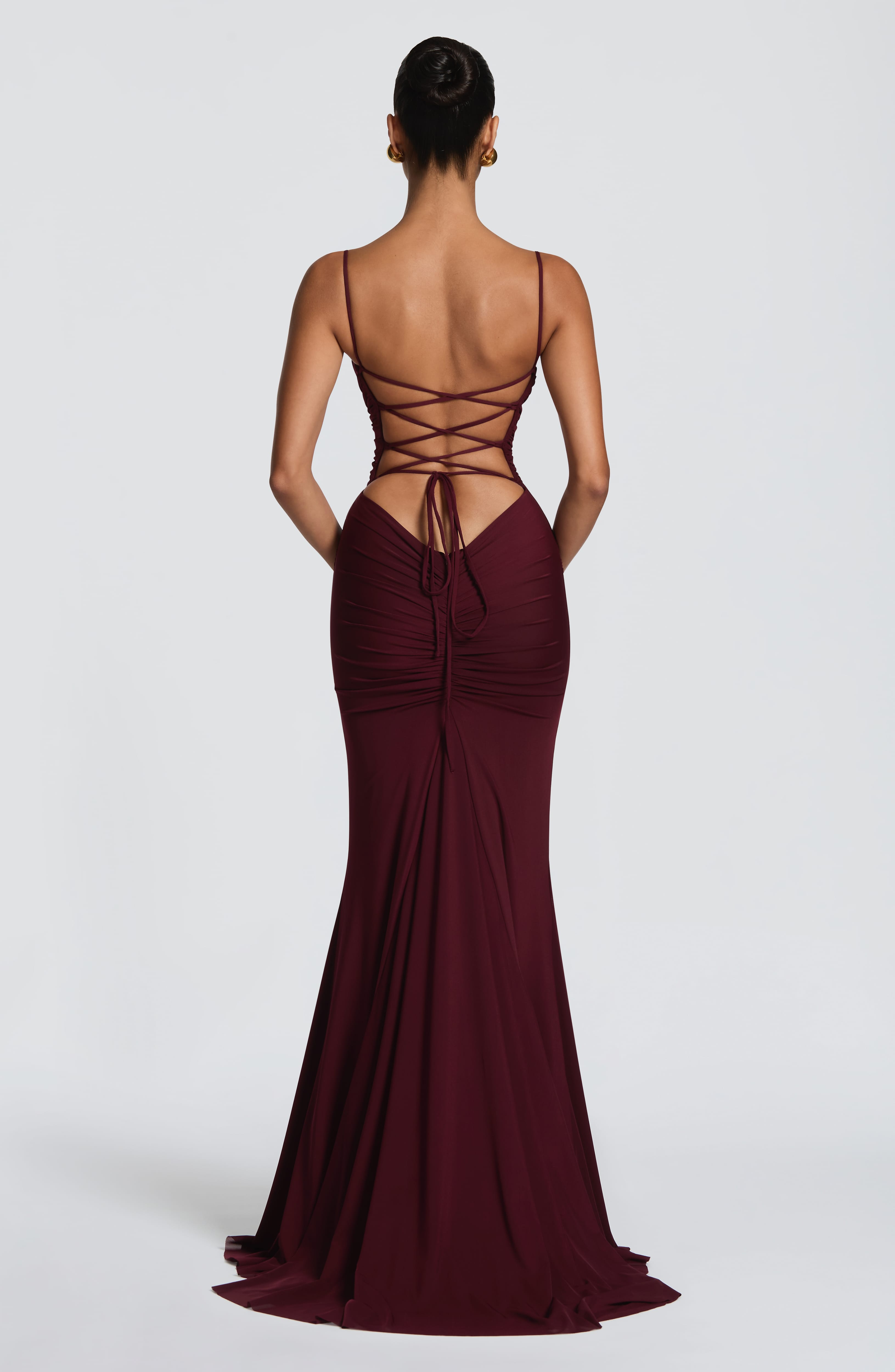 minilena Zaria Gown Cherry Lacquer