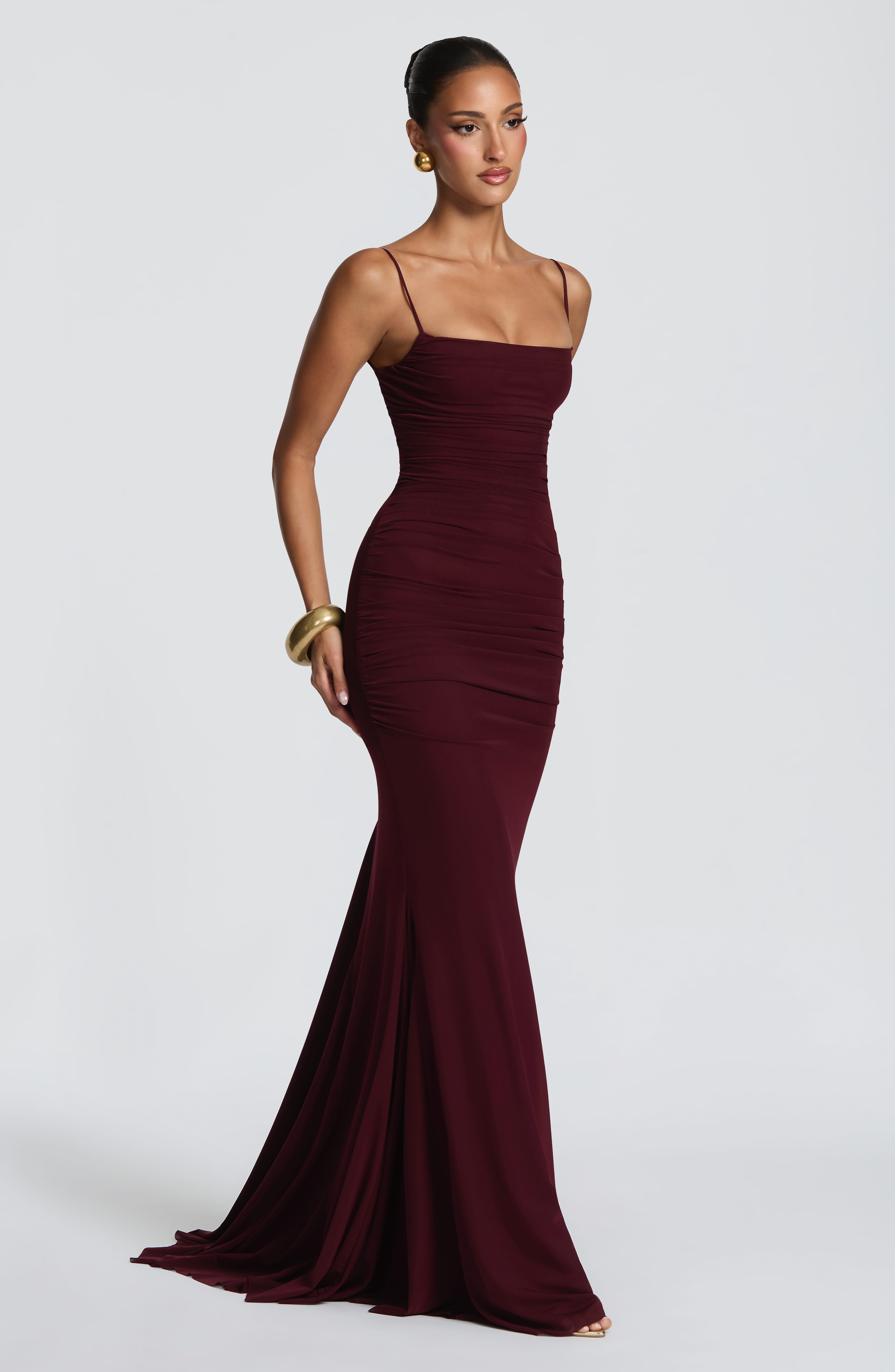 minilena Zaria Gown Cherry Lacquer