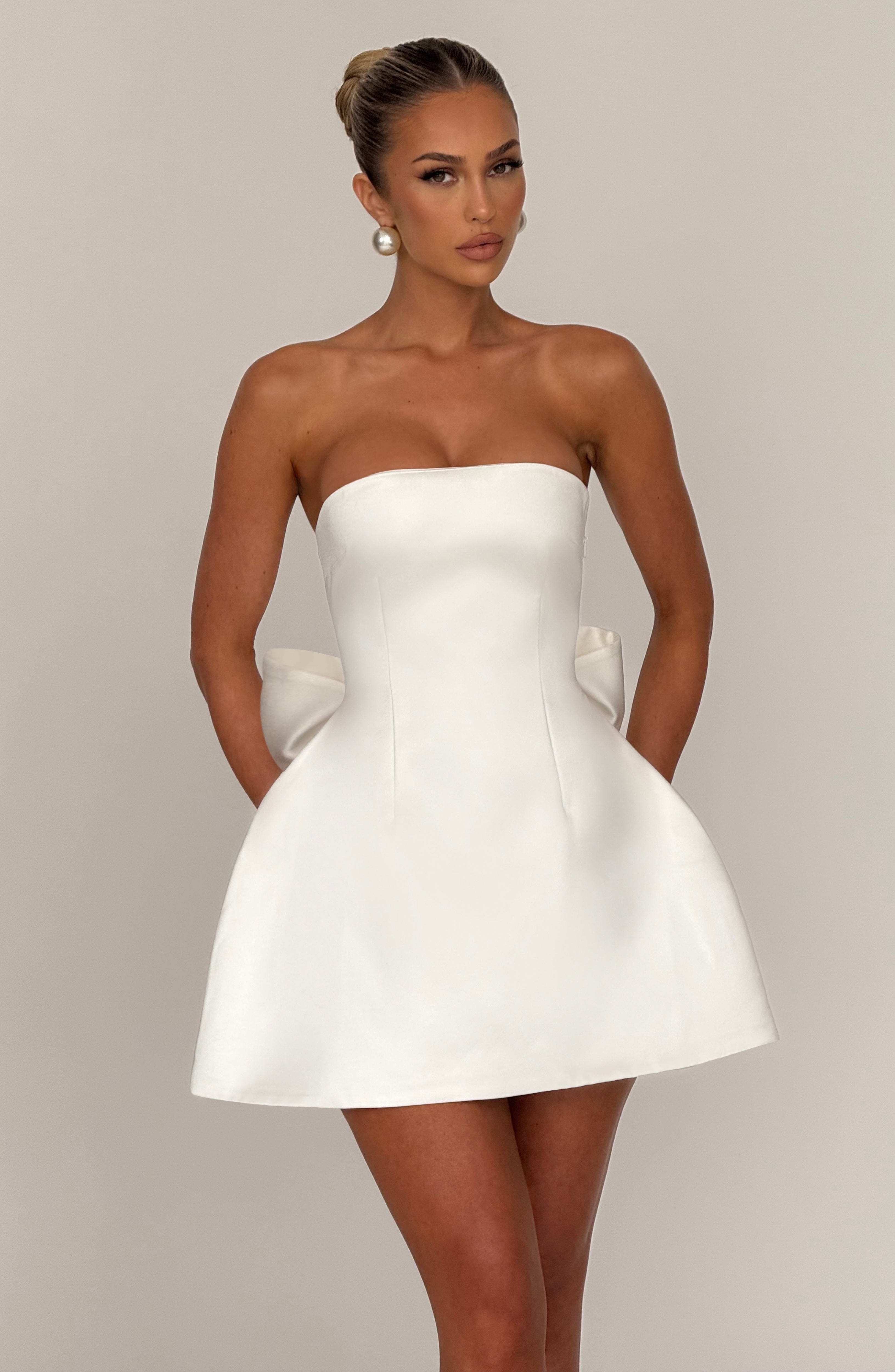 minilena Abbey Mini Dress Ivory