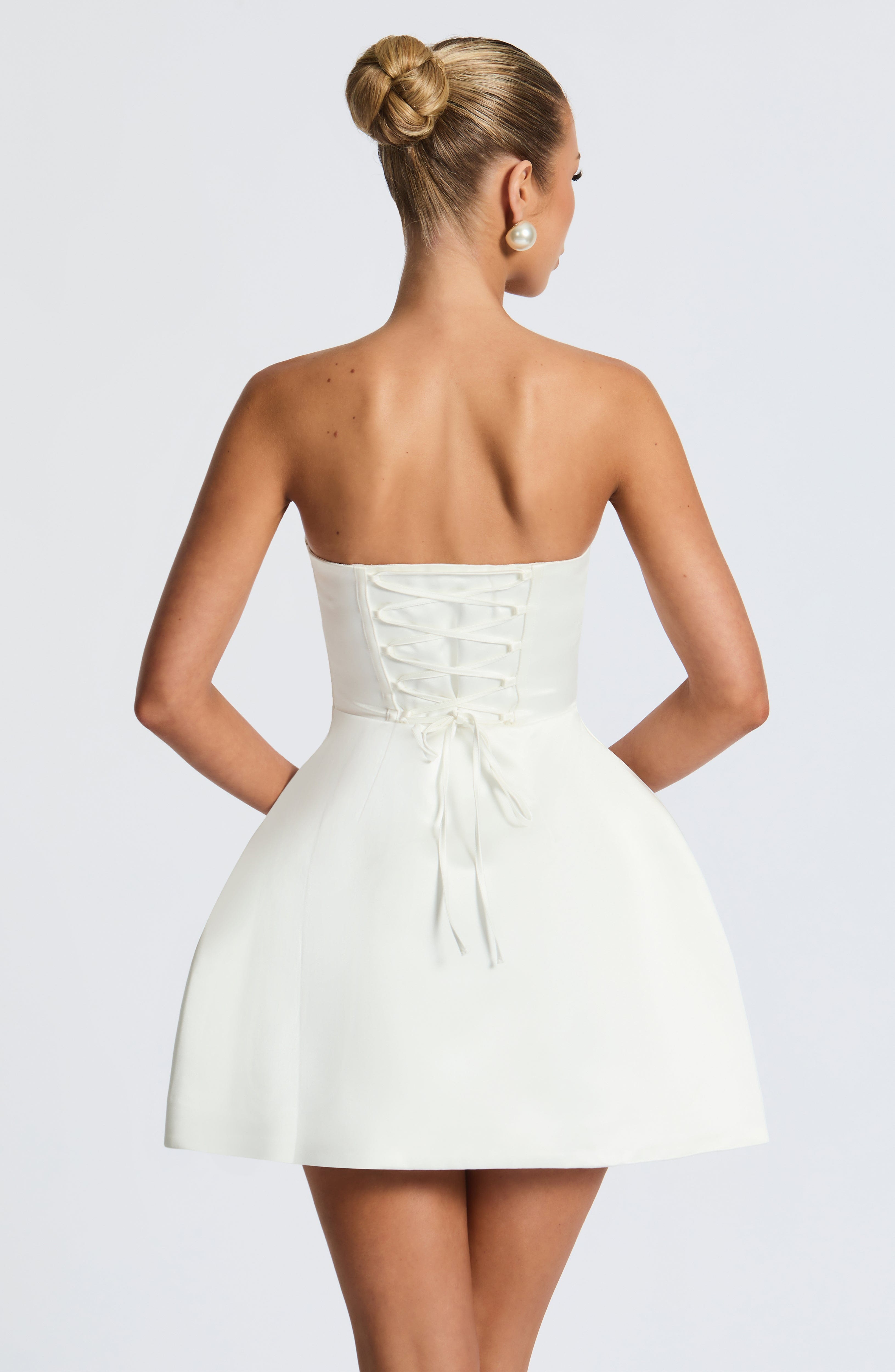 minilena Abbey Mini Dress Ivory