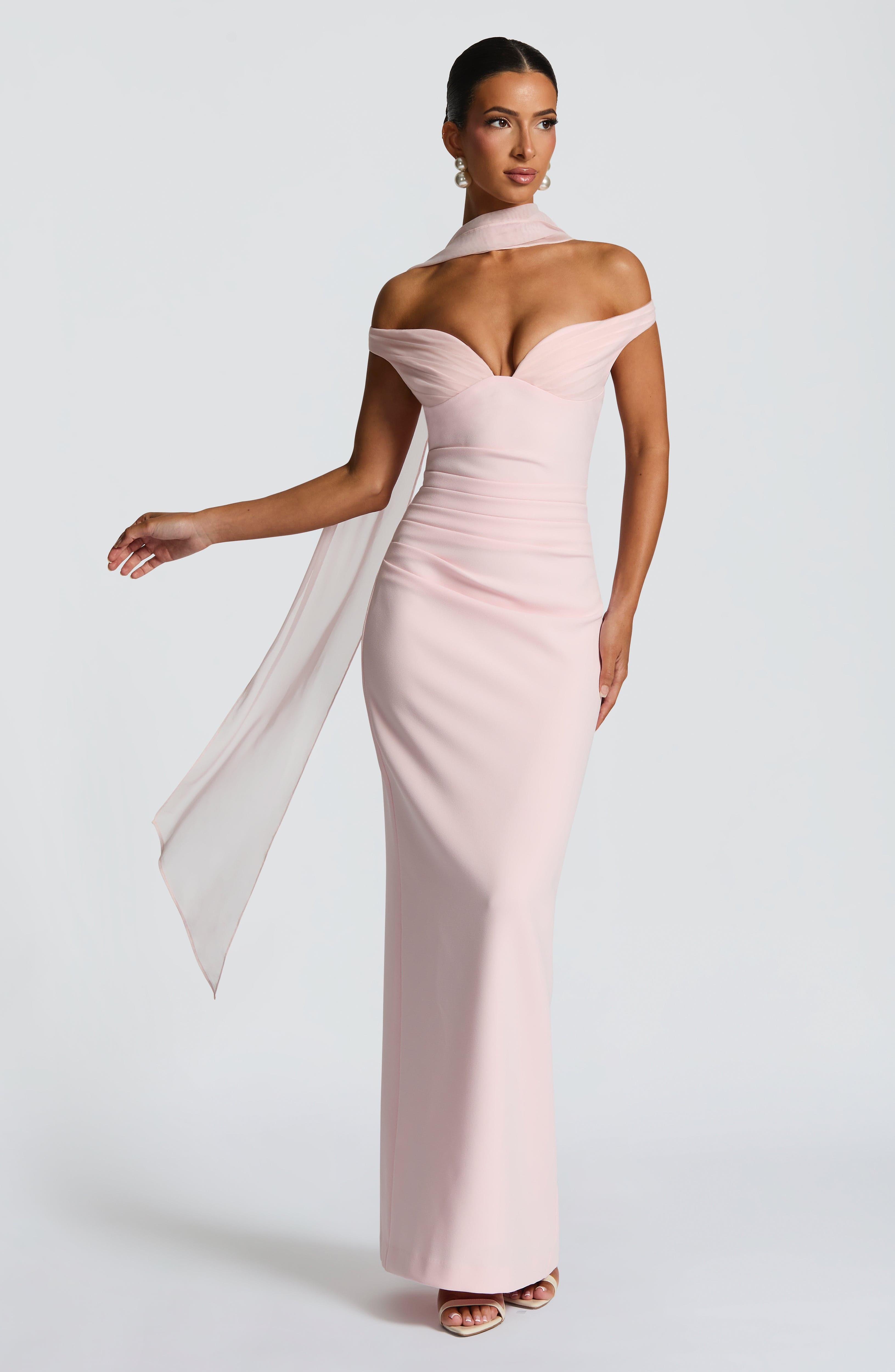 minilena Abigail Maxi Dress Blush