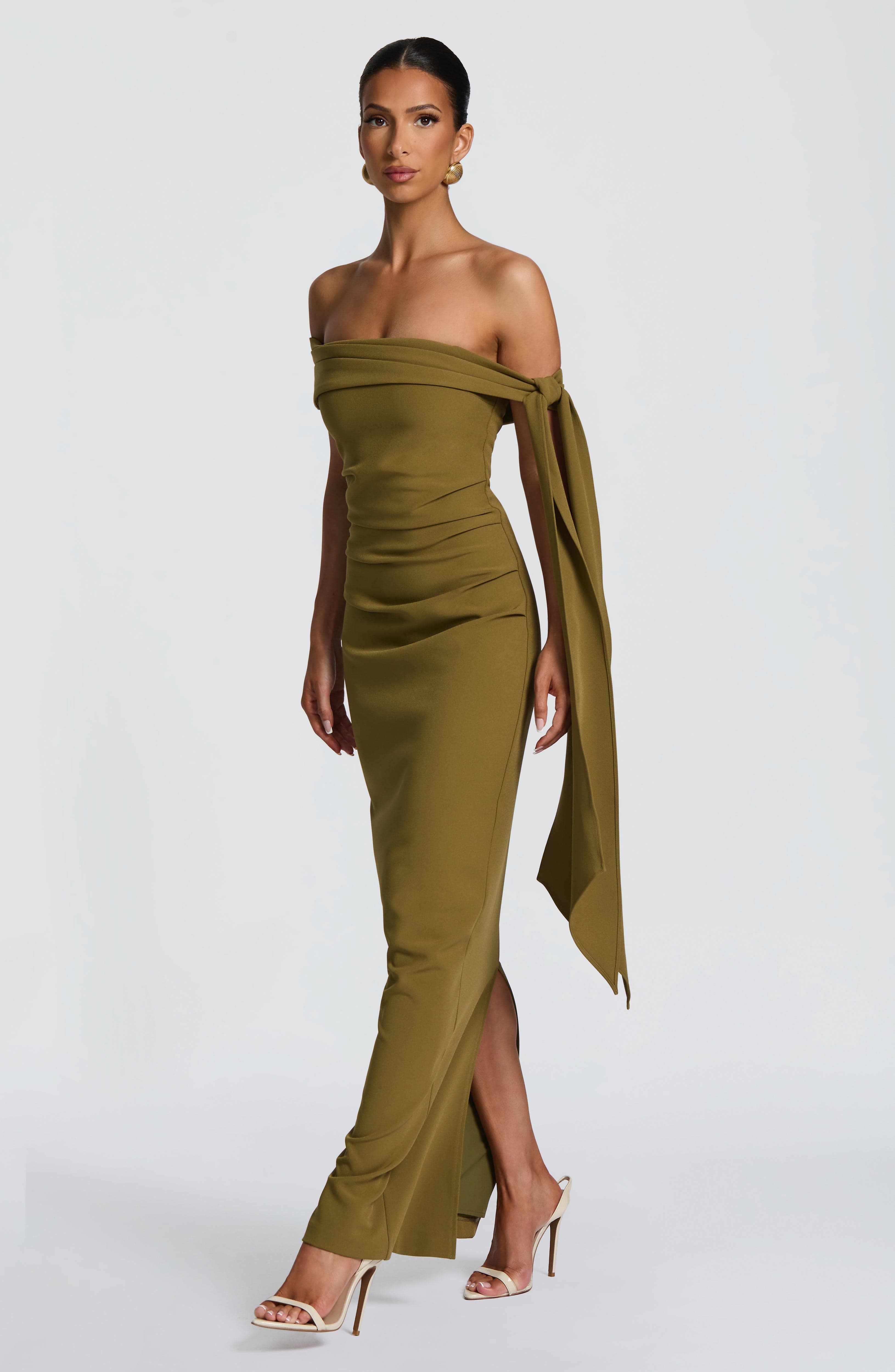 minilena Addie Maxi Dress Deep Olive