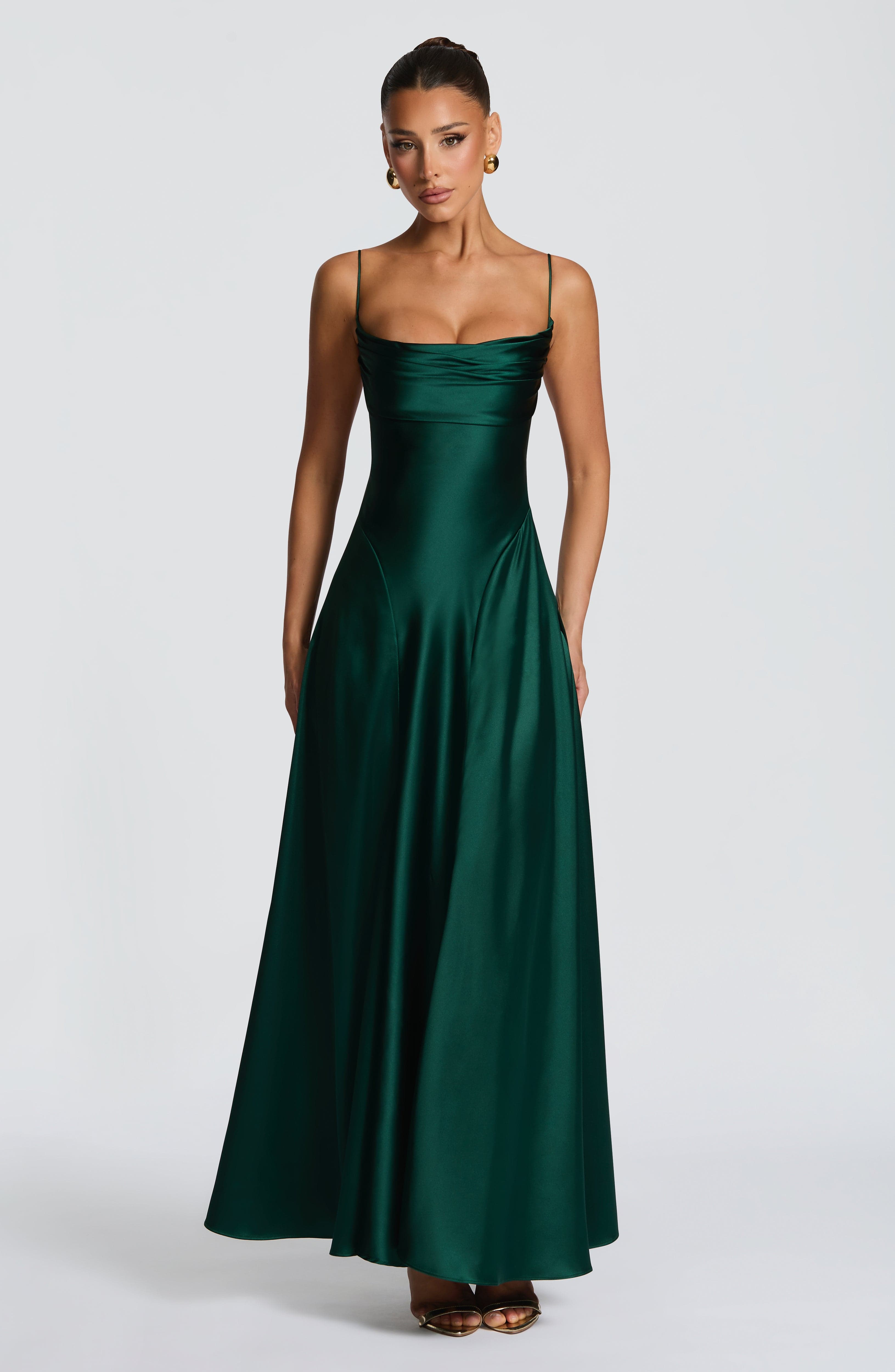 minilena Adelina Maxi Dress Emerald