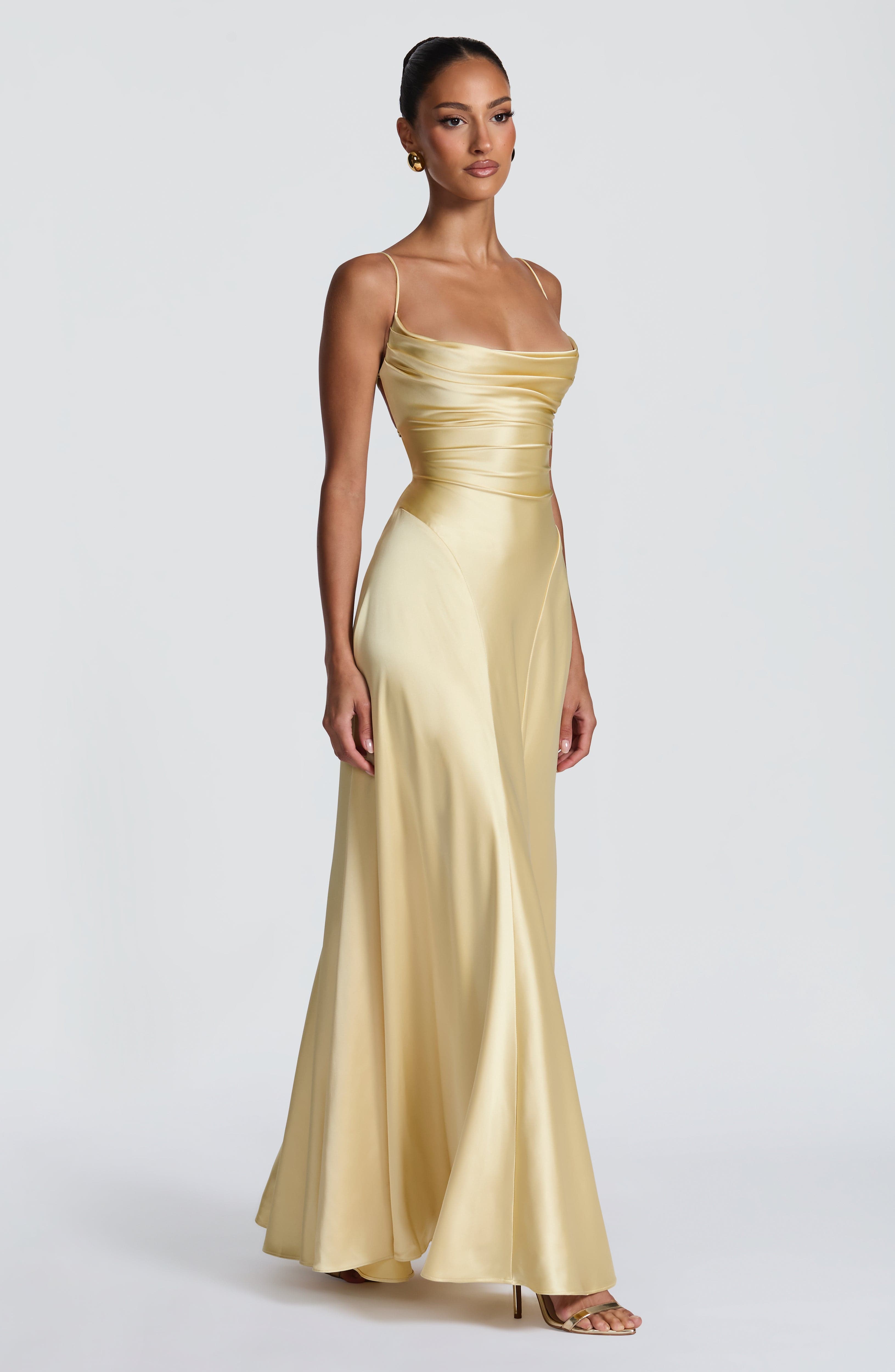 minilena Adelina Maxi Dress Lemon