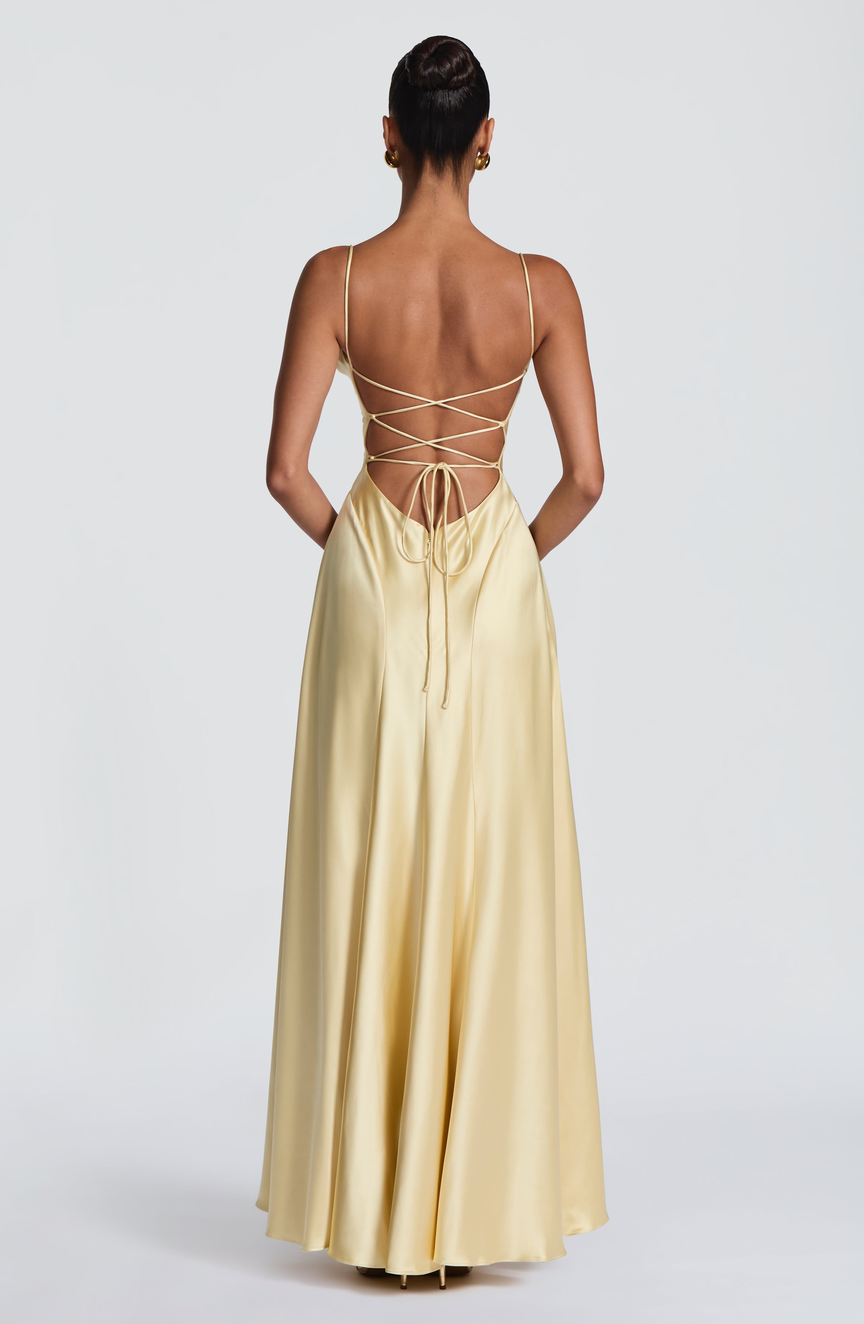 minilena Adelina Maxi Dress Lemon