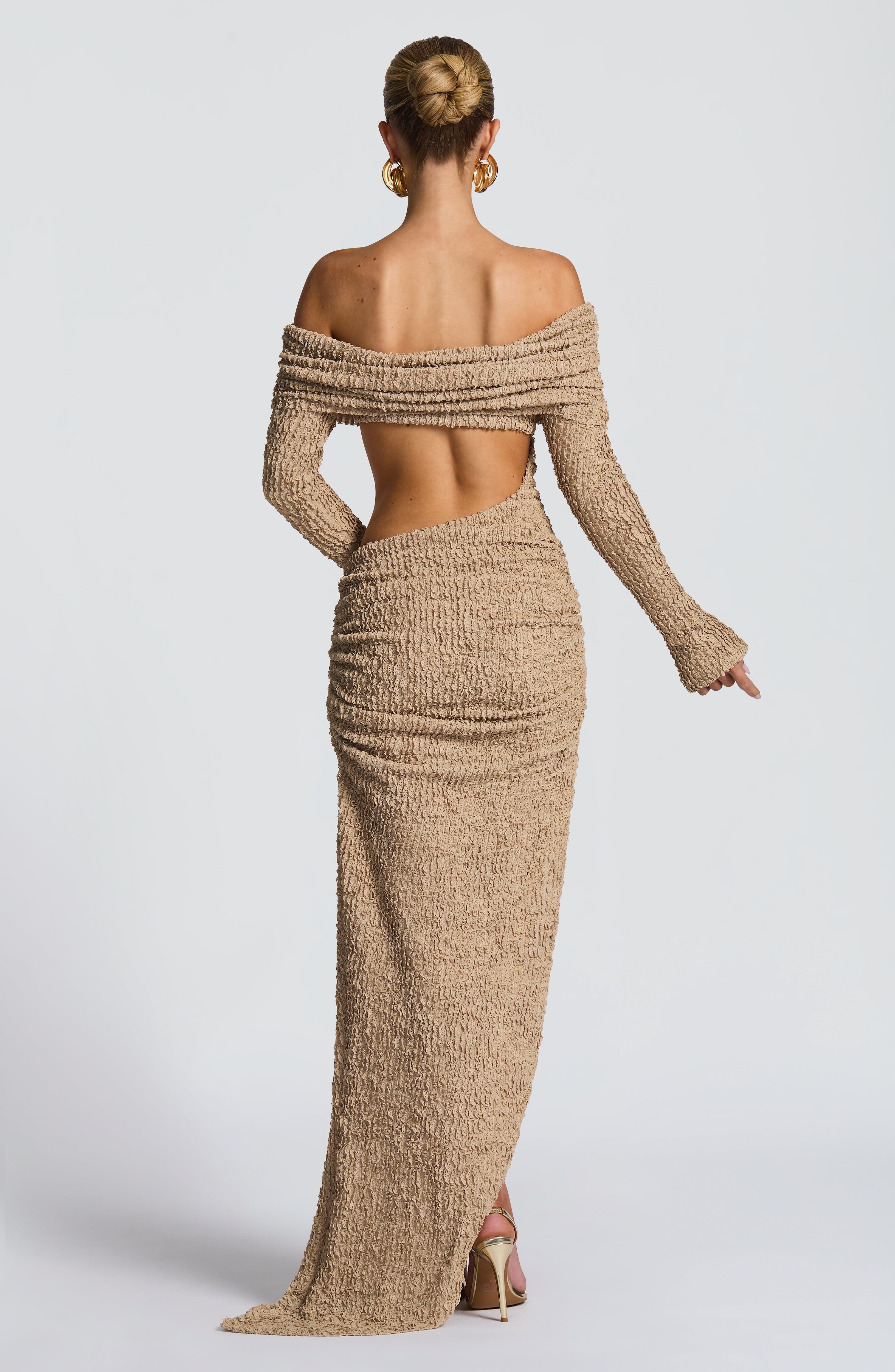 minilena Adelphia Midi Dress Beige