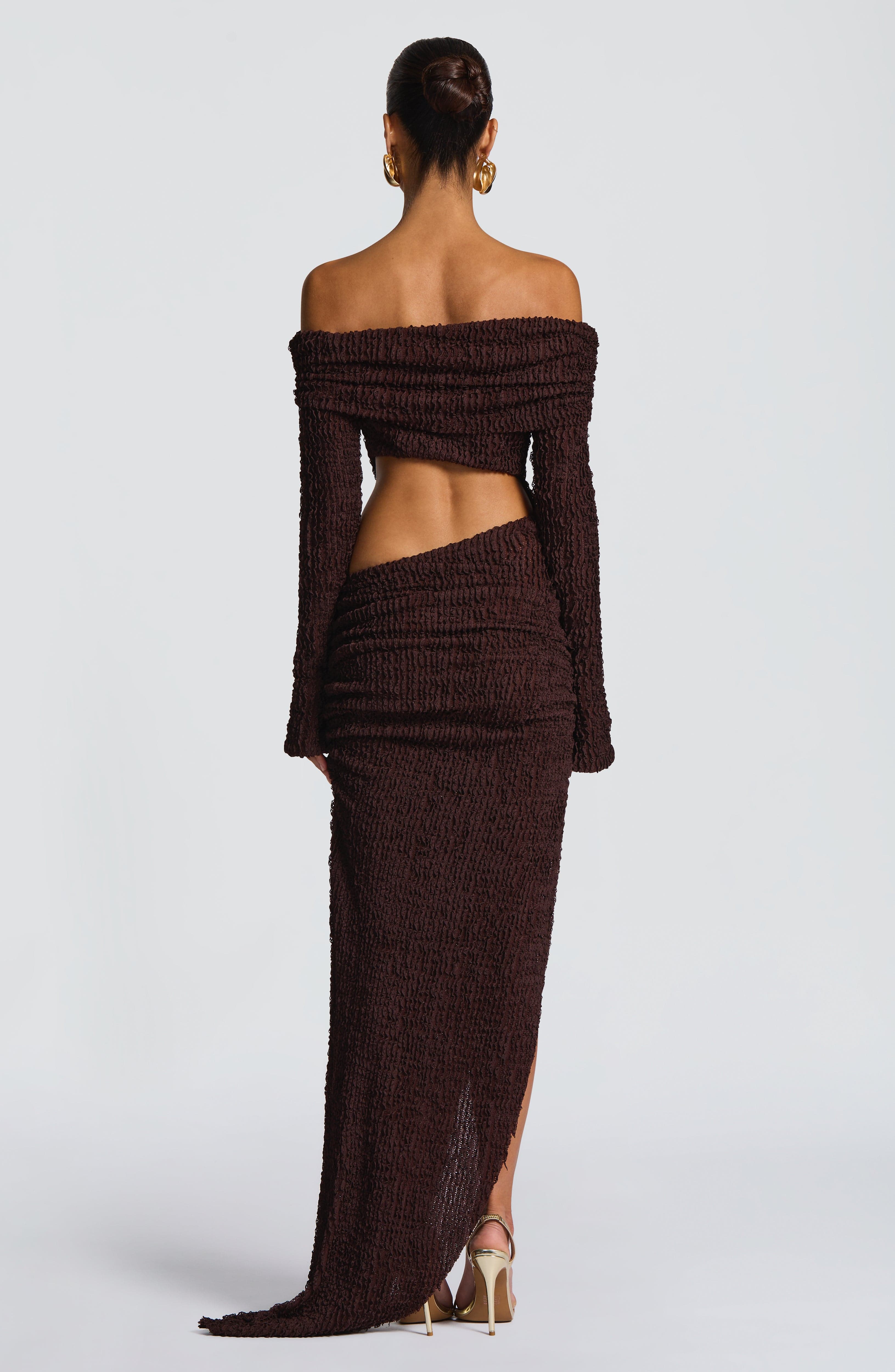 minilena Adelphia Midi Dress Plum Brown