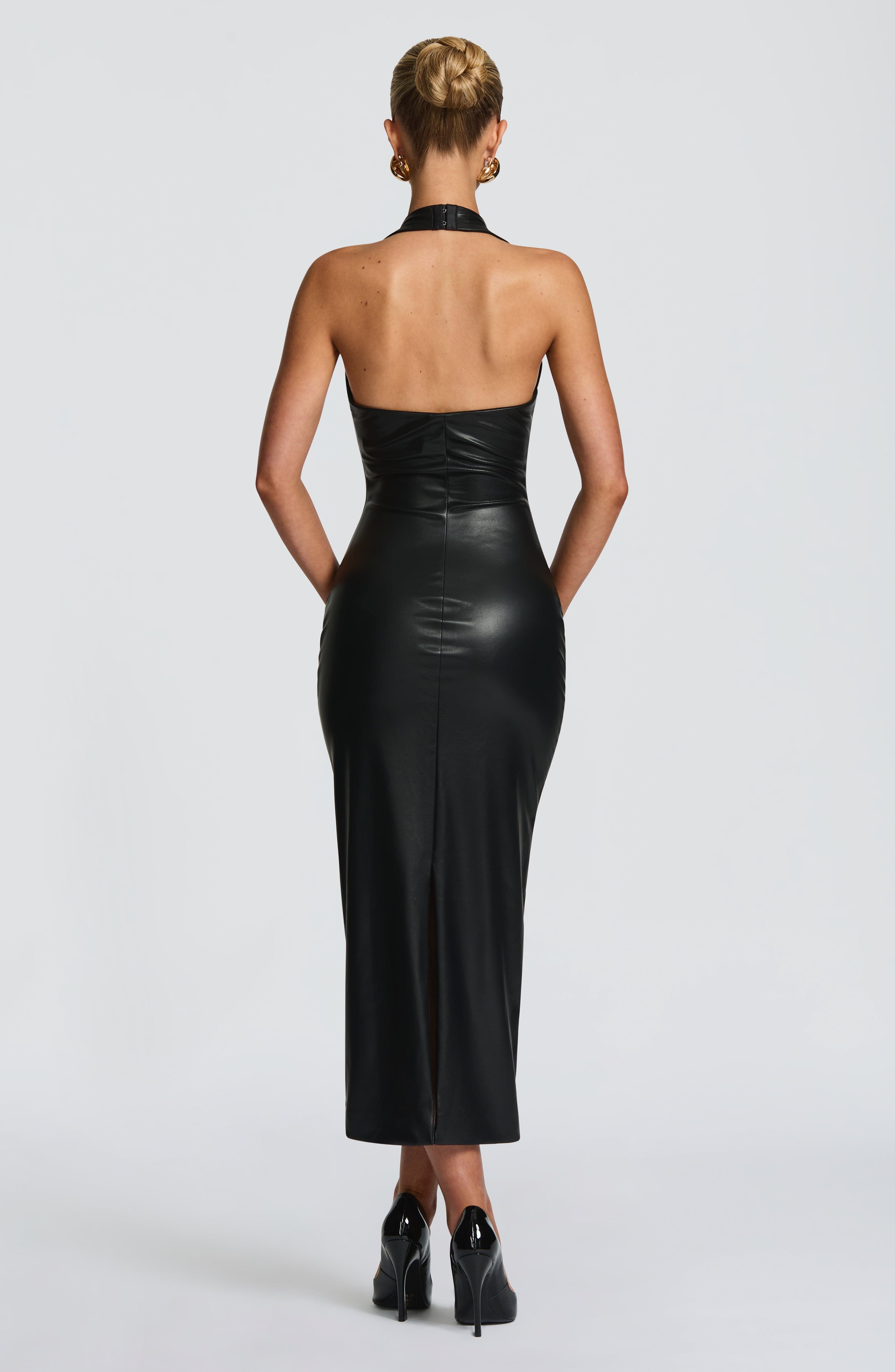 minilena Ainsley Midi Dress Black