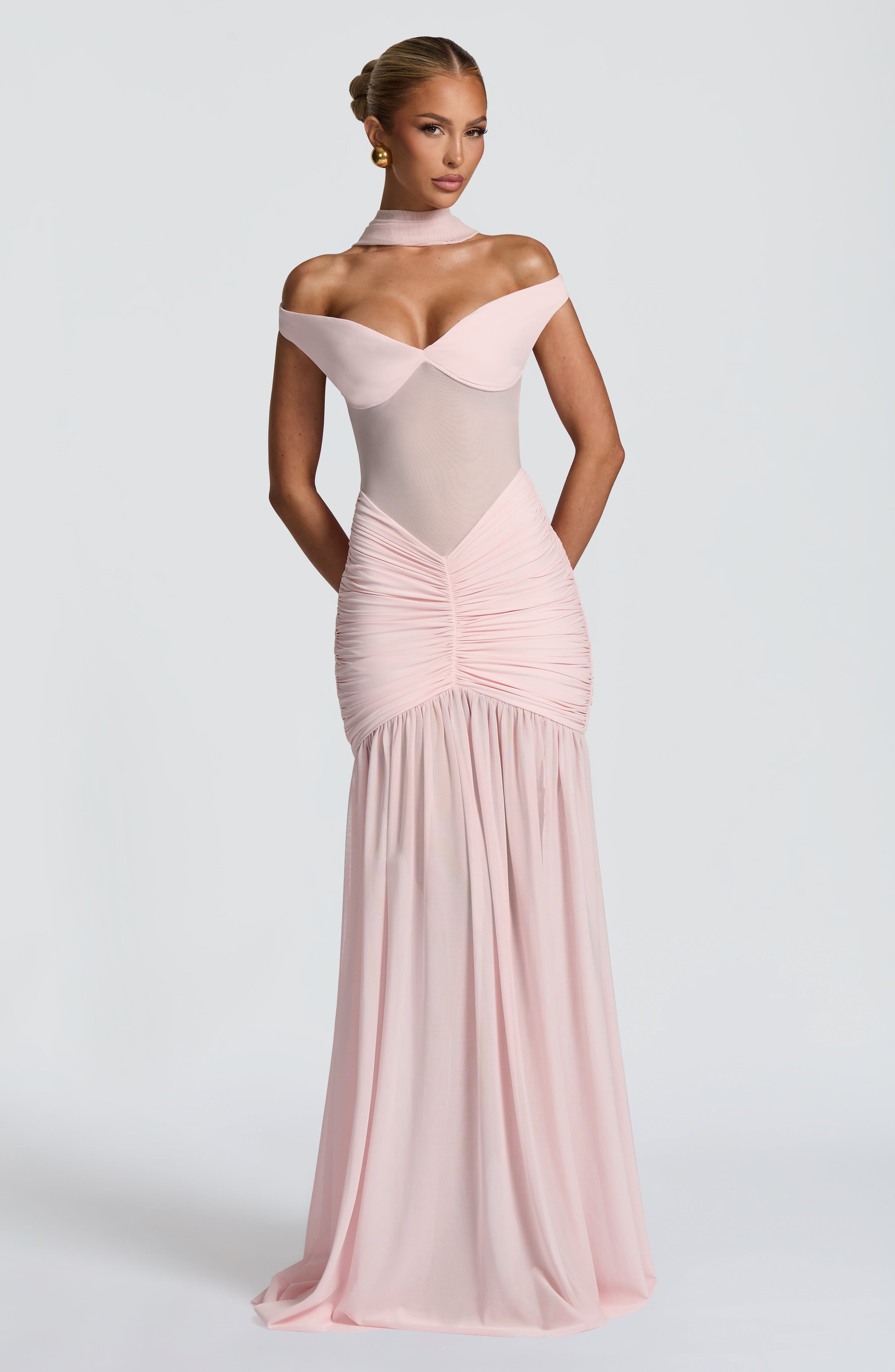 minilena Alaia Maxi Dress Blush