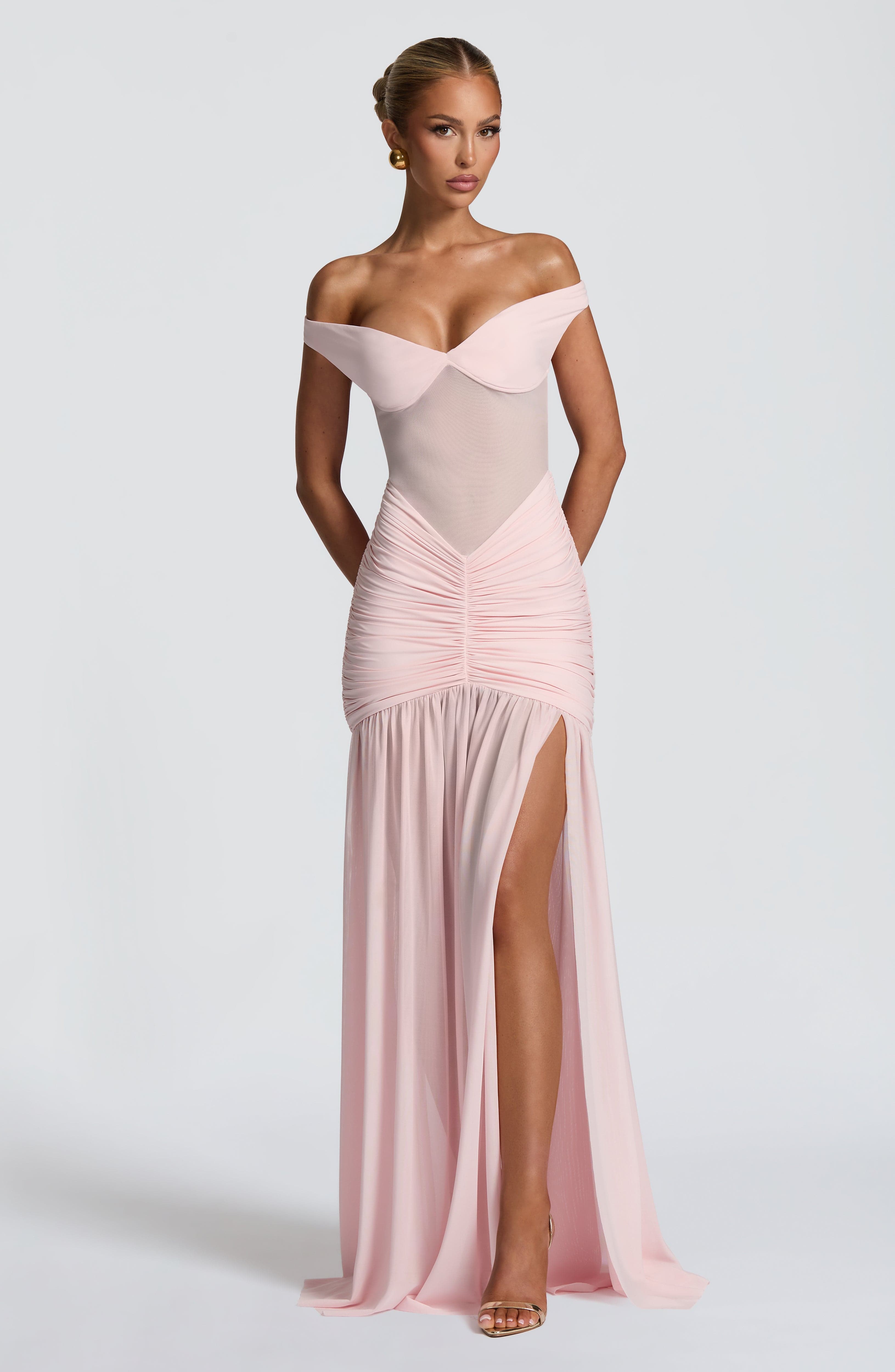 minilena Alaia Maxi Dress Blush