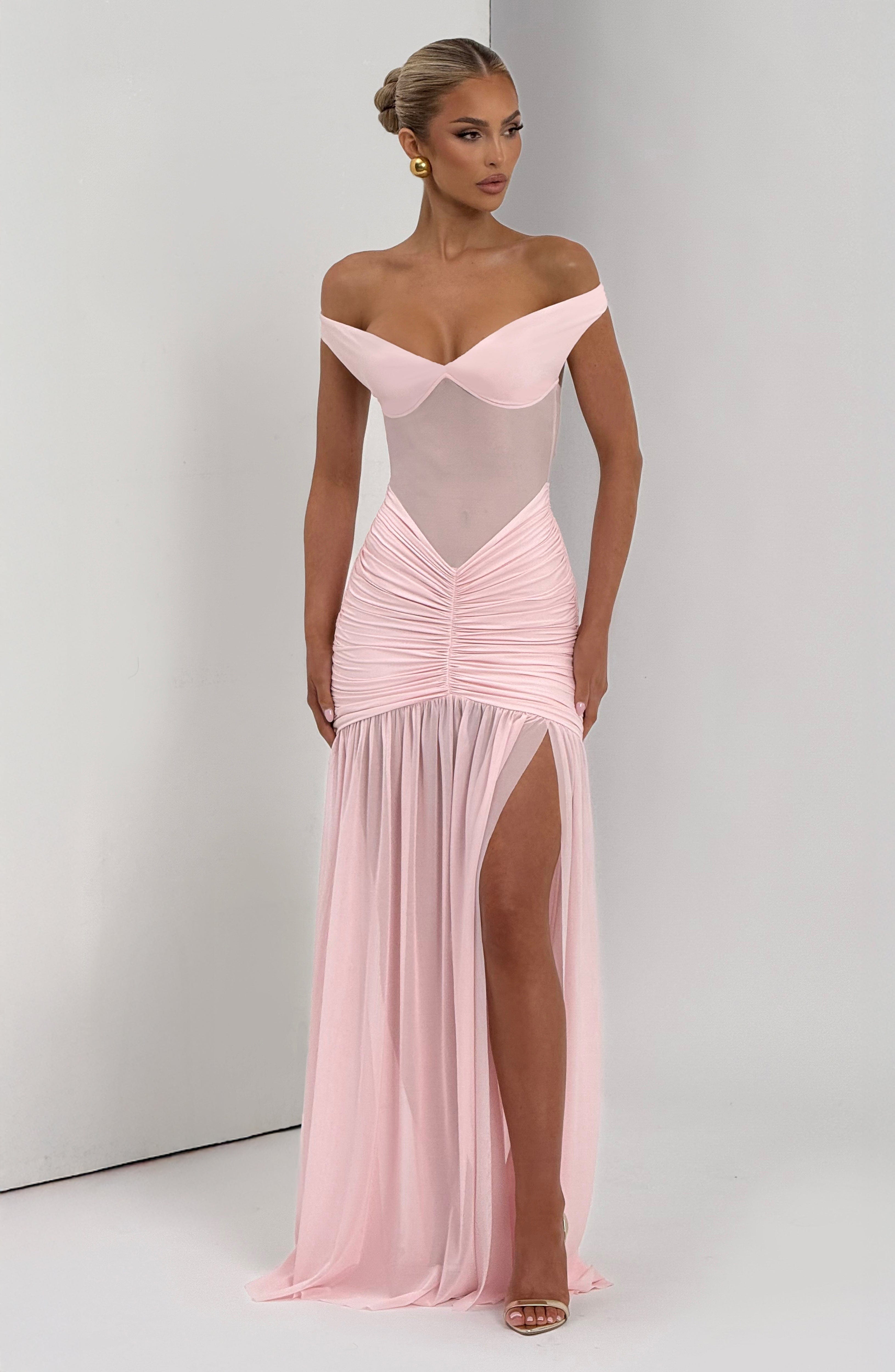 minilena Alaia Maxi Dress Blush