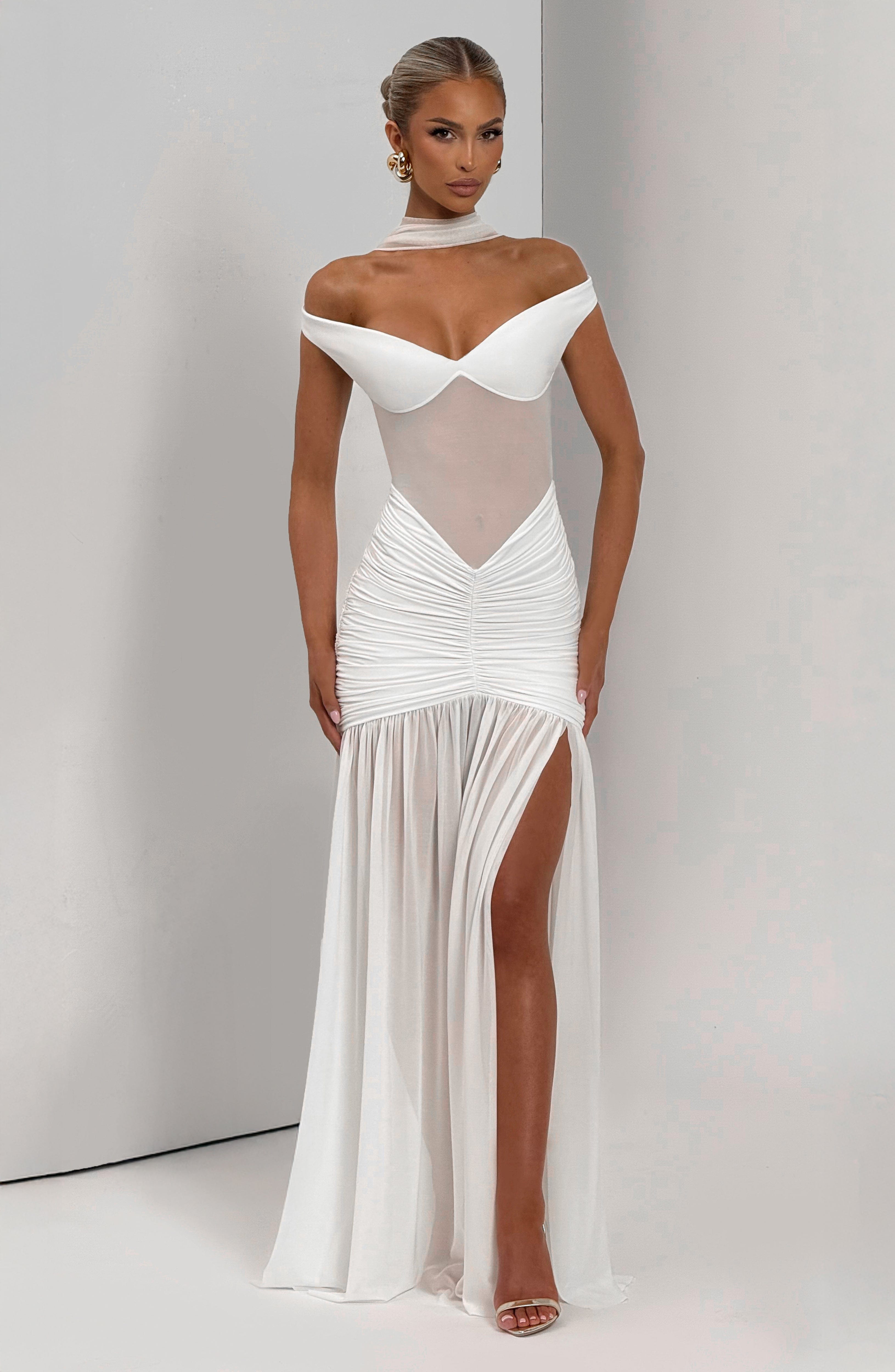 minilena Alaia Maxi Dress Ivory