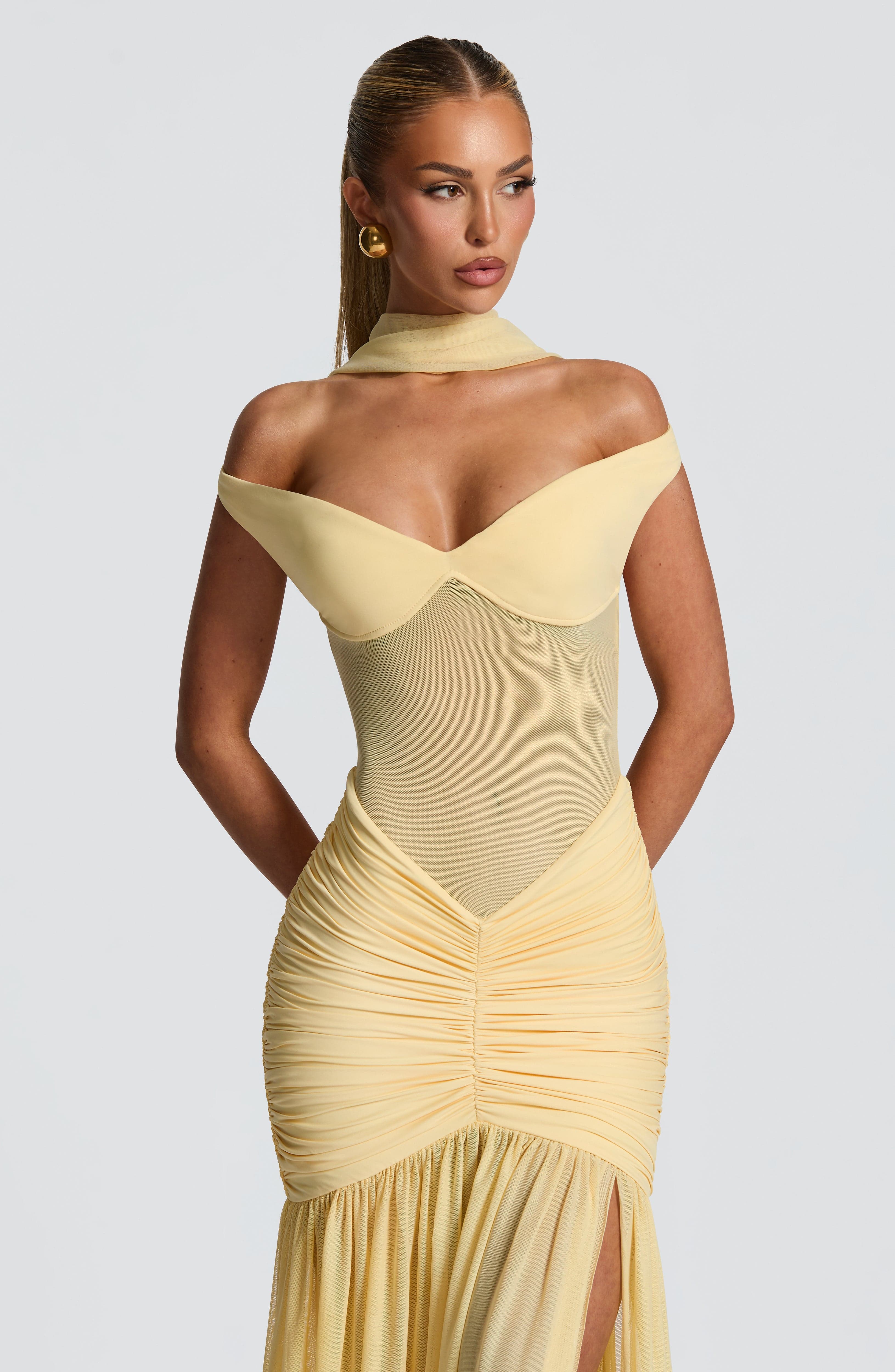minilena Alaia Maxi Dress Lemon