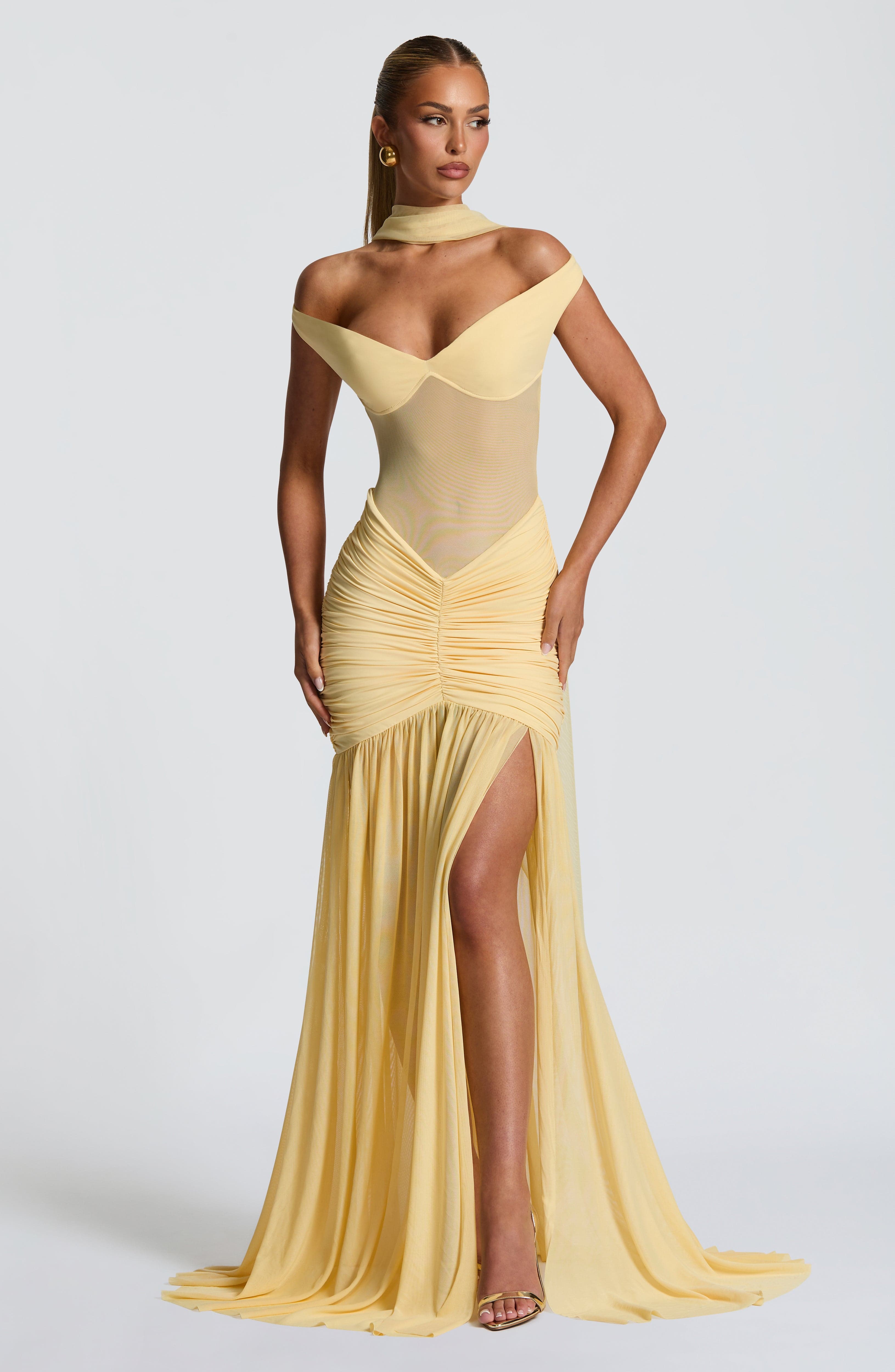 minilena Alaia Maxi Dress Lemon
