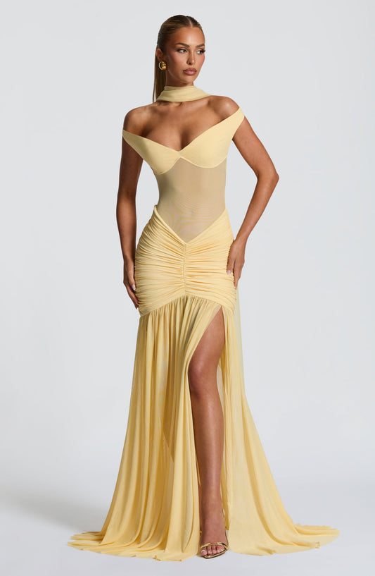 minilena Alaia Maxi Dress Lemon