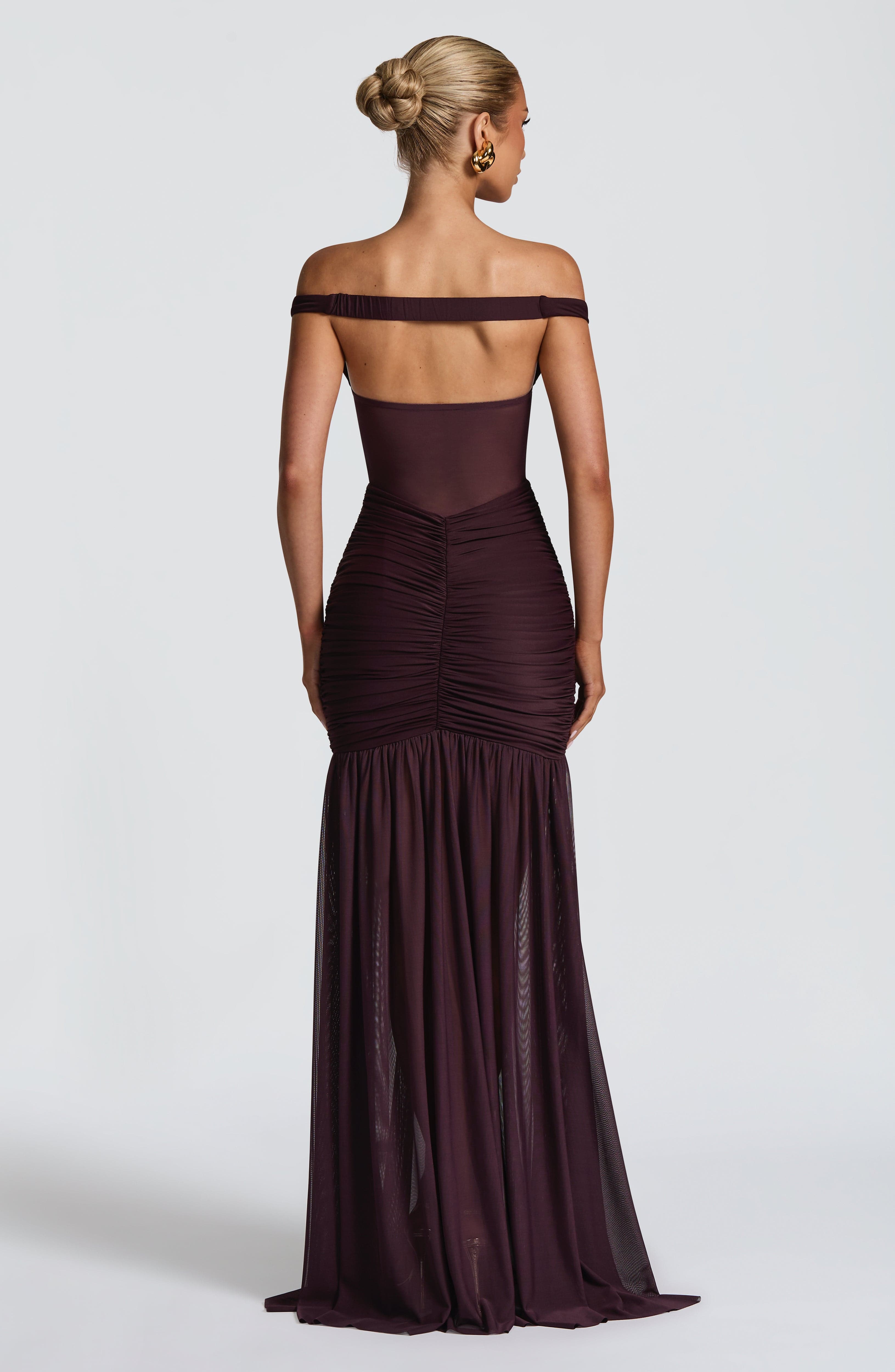 minilena Alaia Maxi Dress Plum