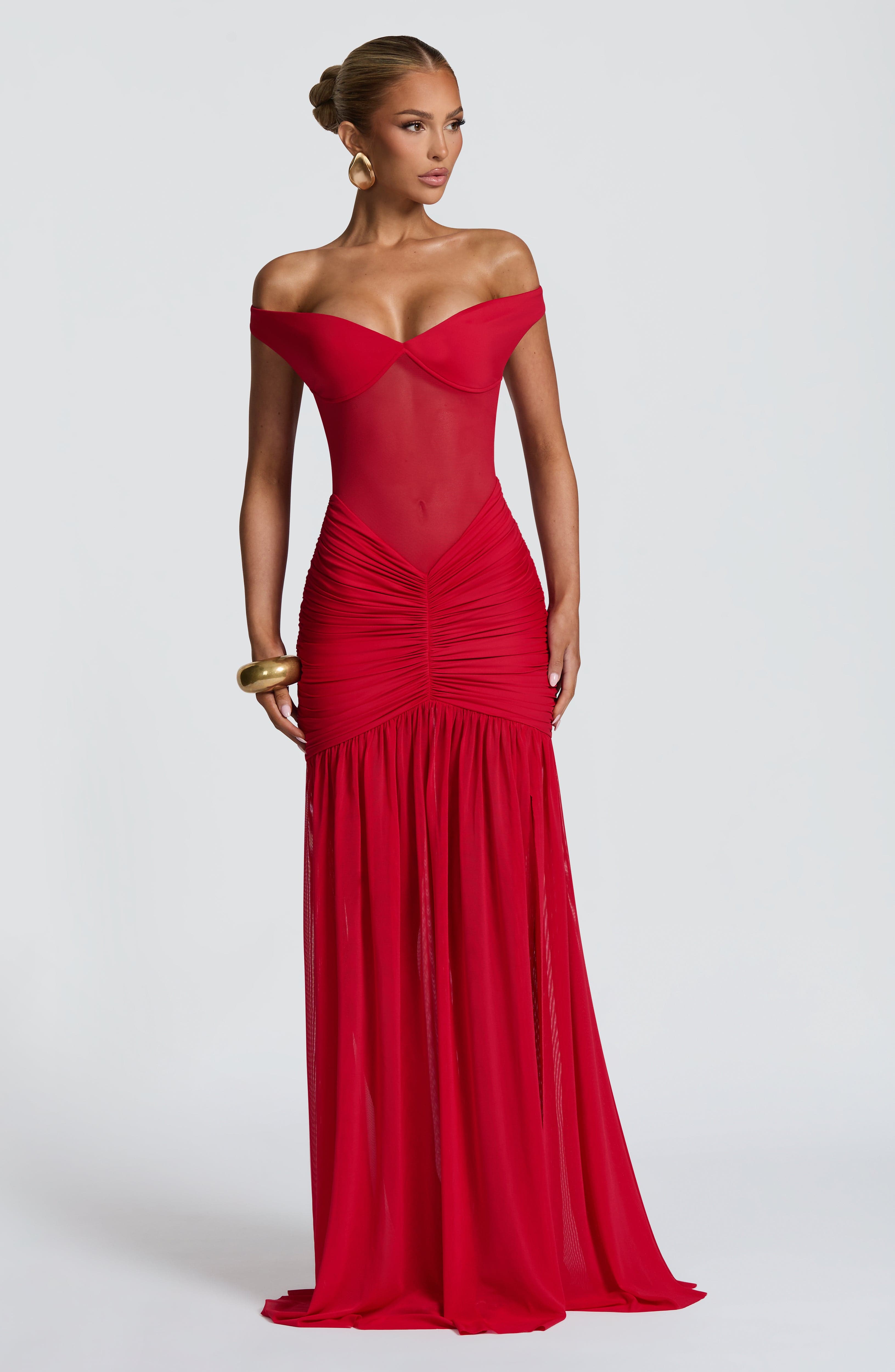 minilena Alaia Maxi Dress Red