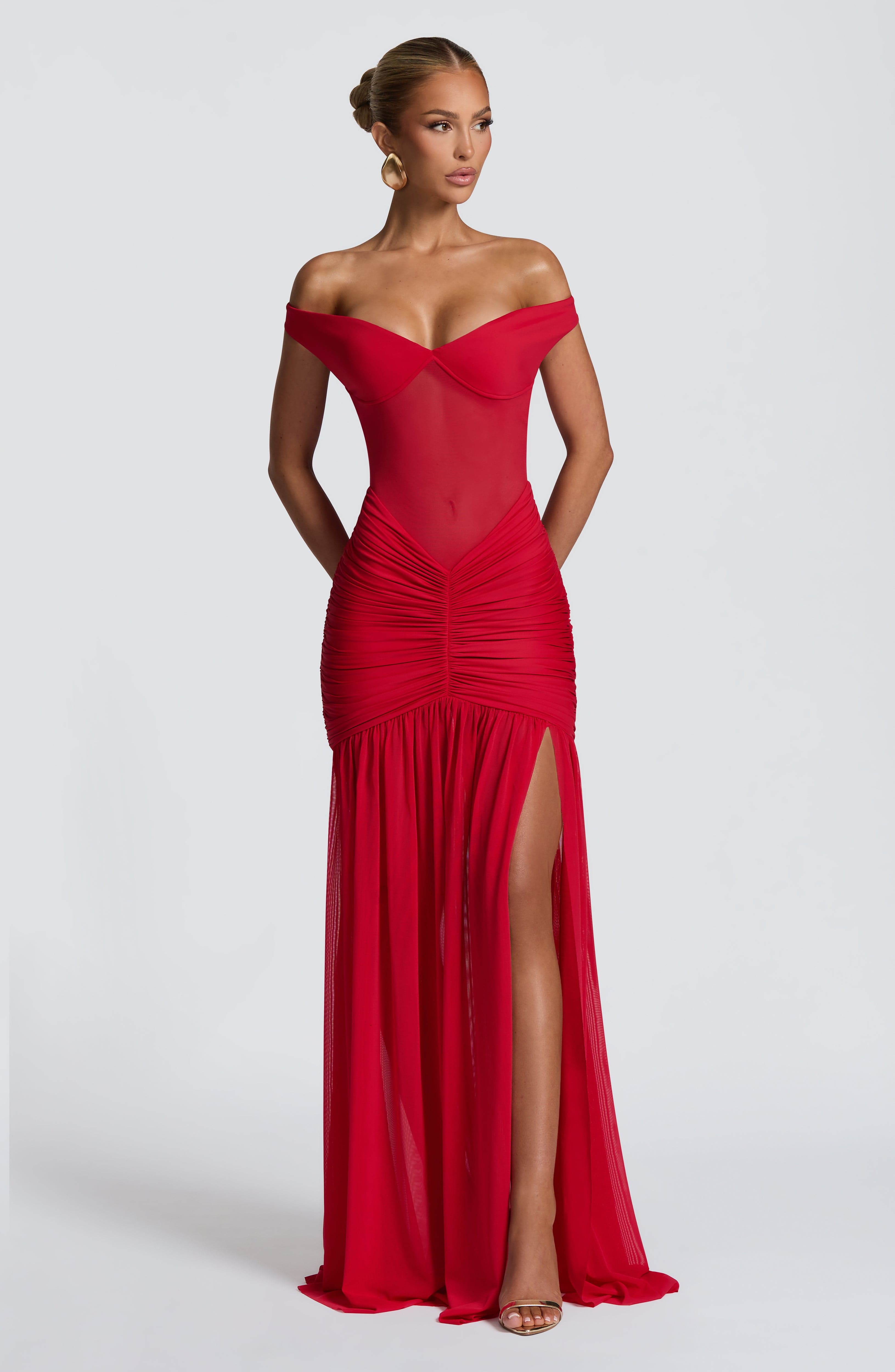 minilena Alaia Maxi Dress Red