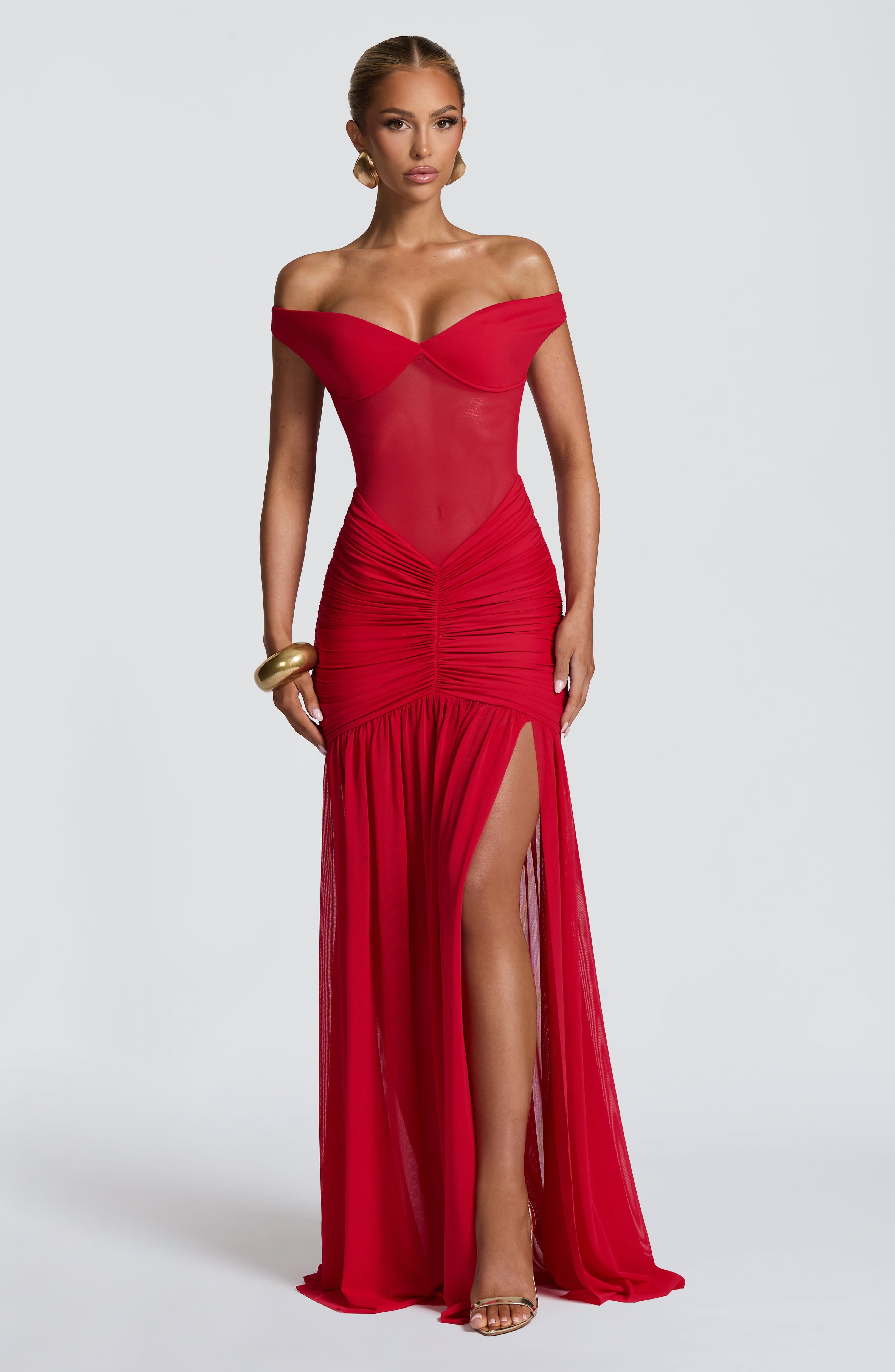minilena Alaia Maxi Dress Red