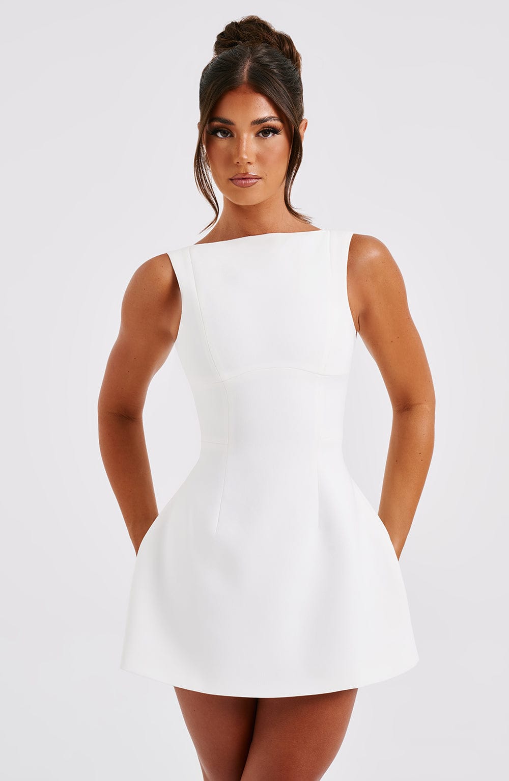 minilena Alana Mini Dress Ivory