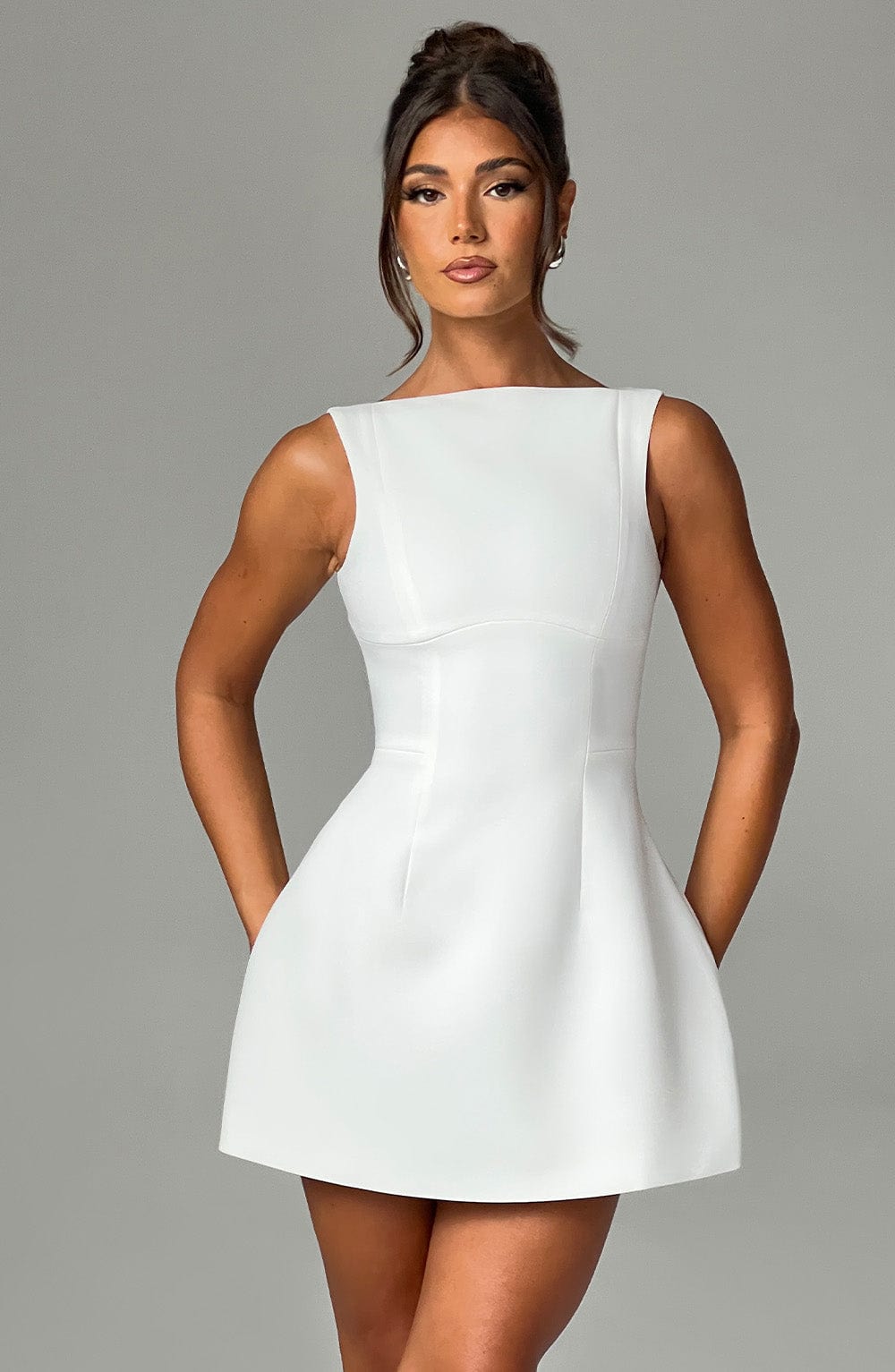 minilena Alana Mini Dress Ivory