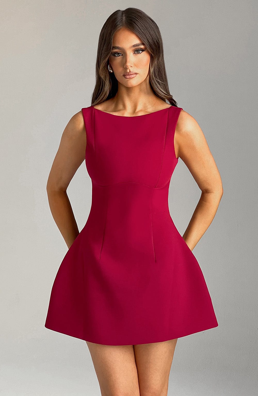 minilena Alana Mini Dress Wine