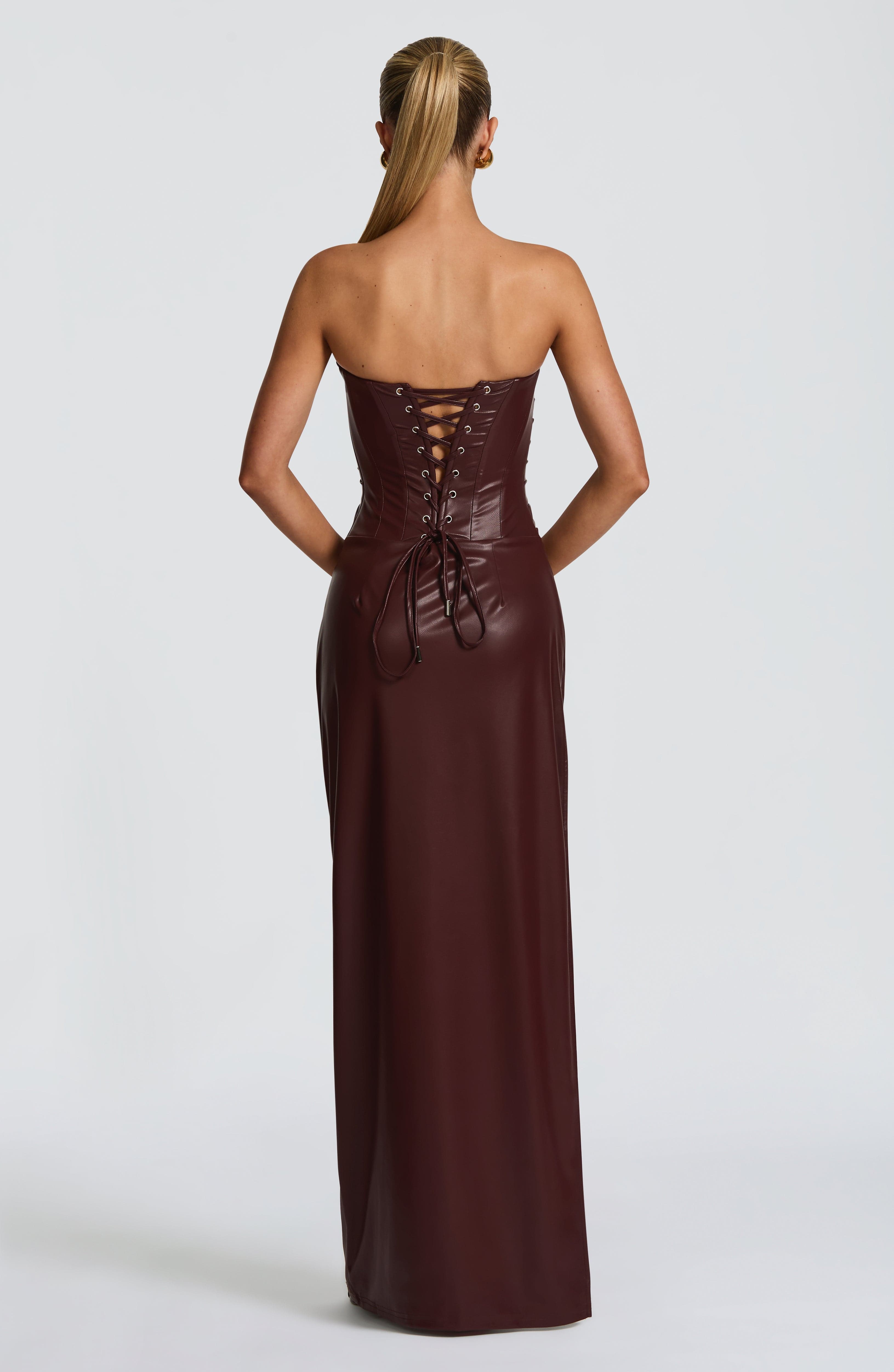 minilena Alba Maxi Dress Burgundy