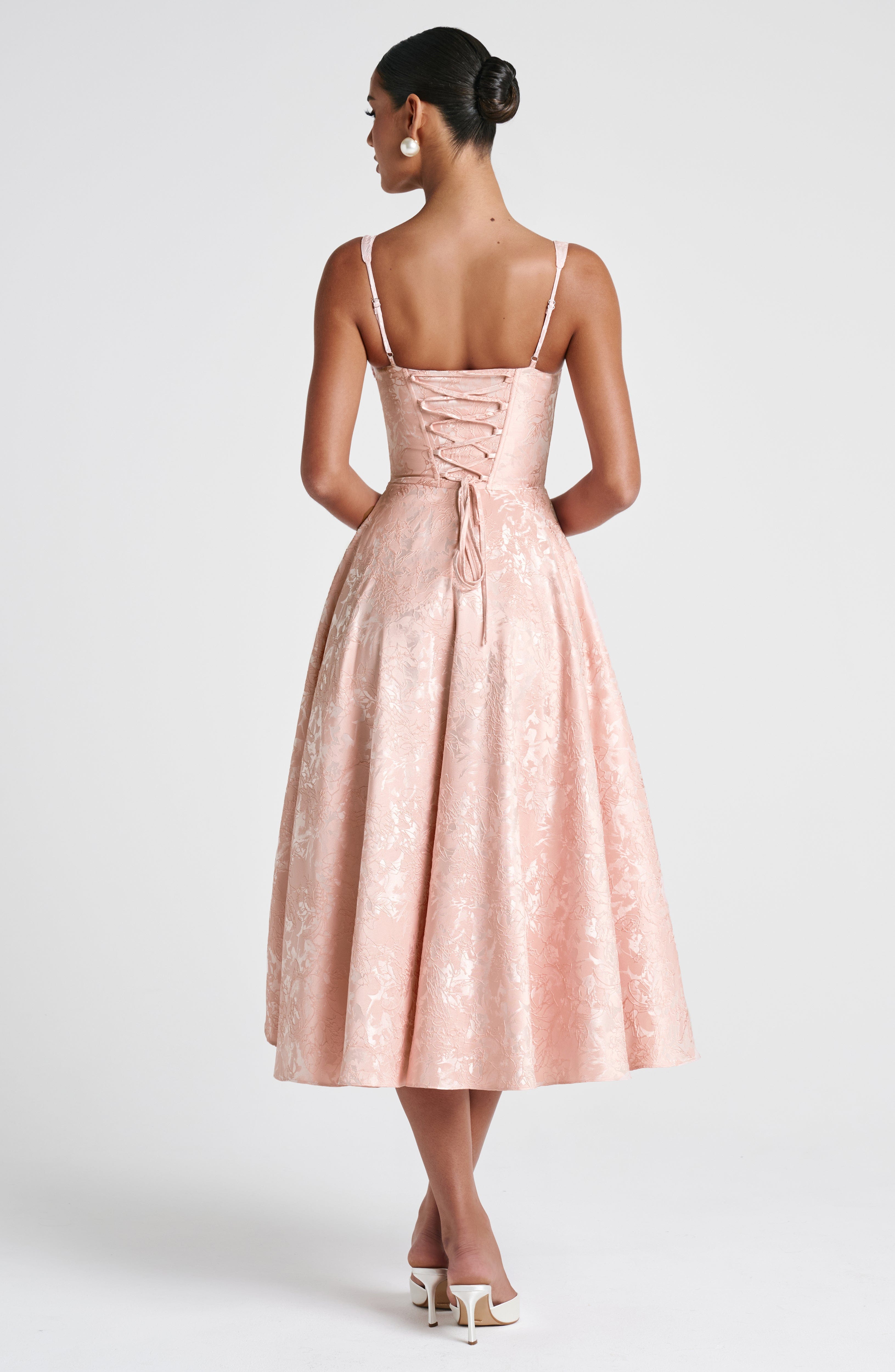 minilena Amity Midi Dress Soft Peach