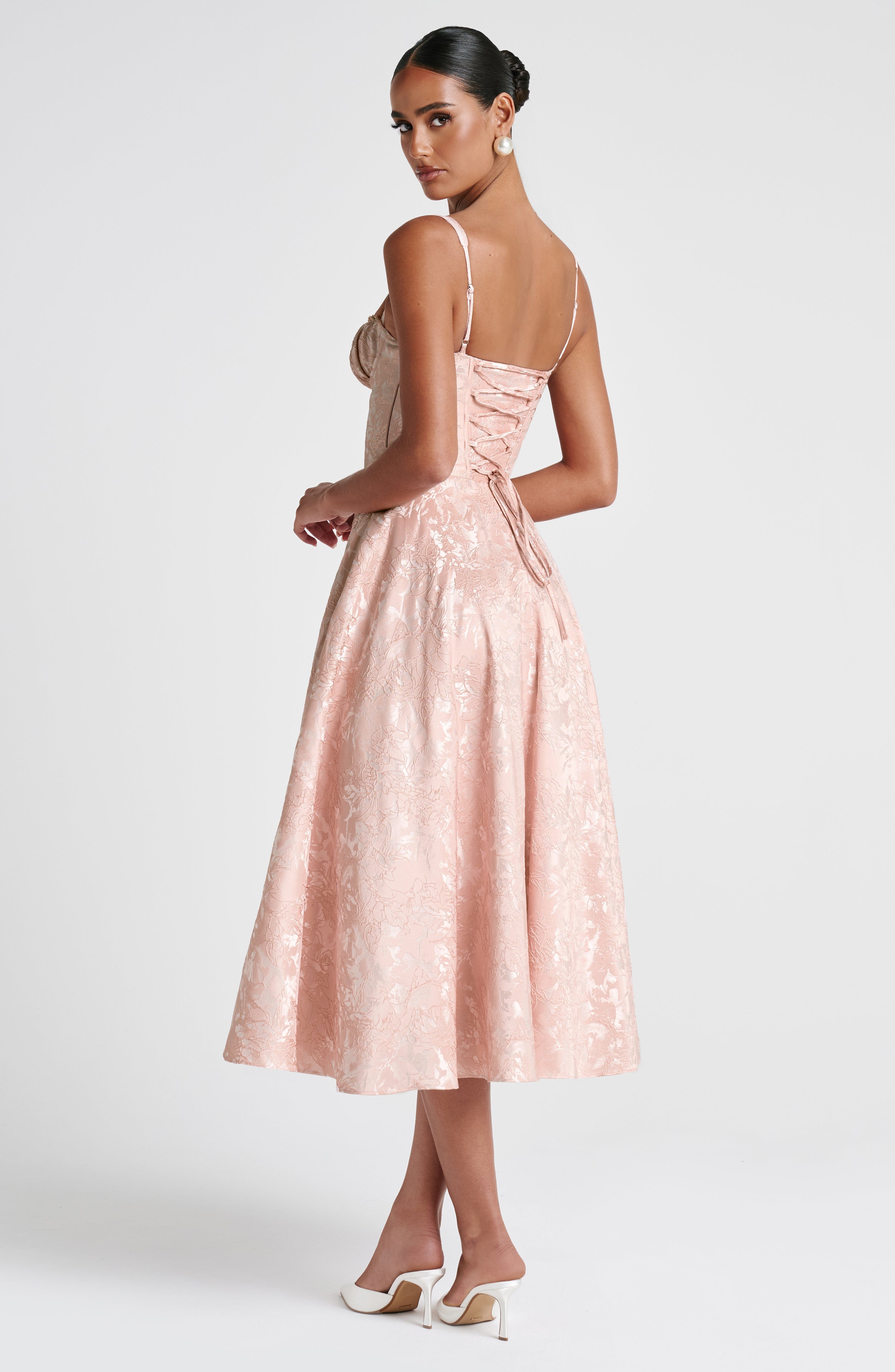 minilena Amity Midi Dress Soft Peach