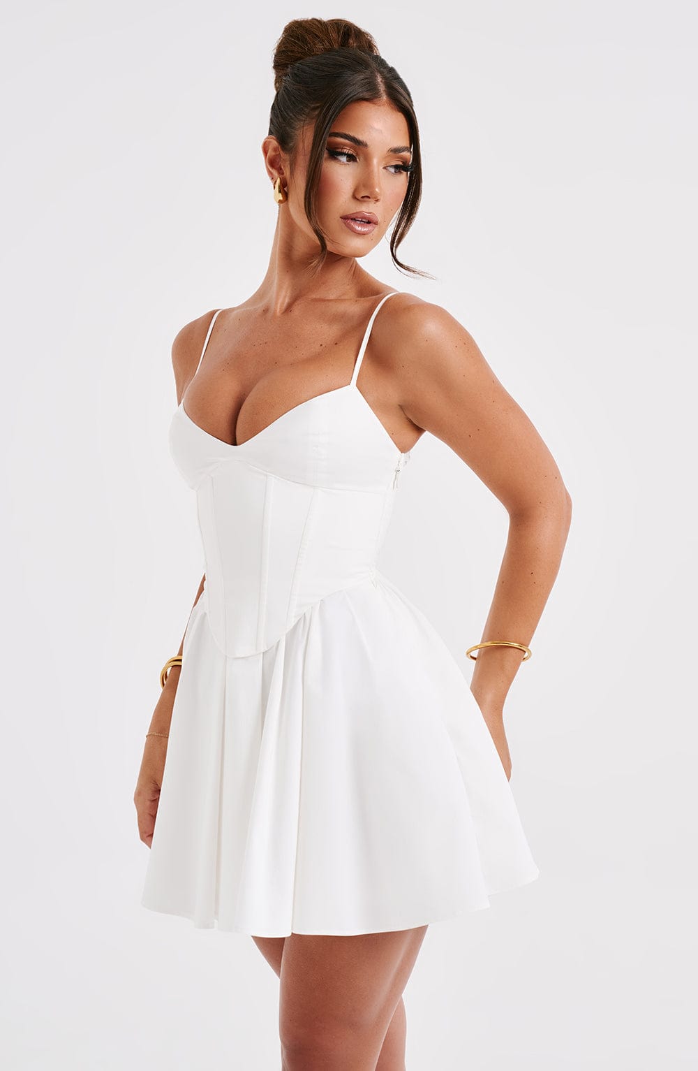 minilena Analeigh Mini Dress Ivory