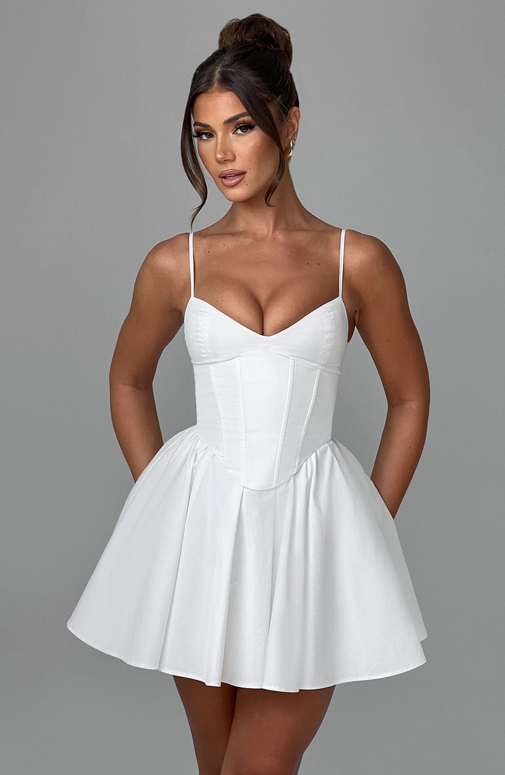 minilena Analeigh Mini Dress Ivory