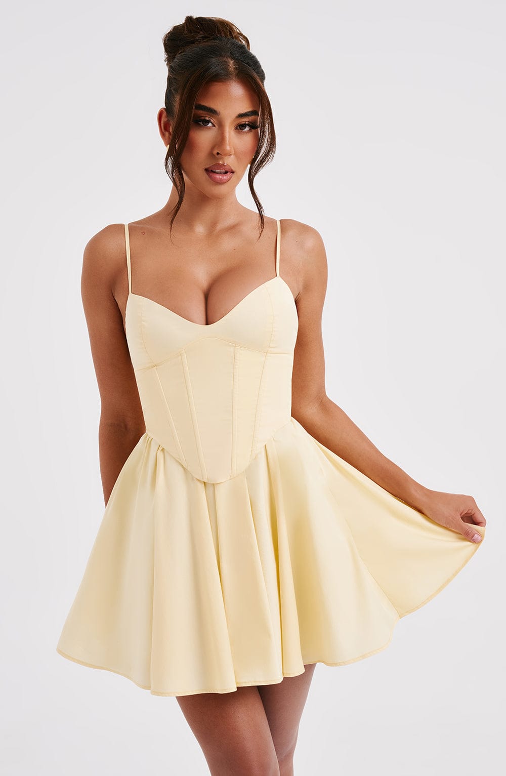minilena Analeigh Mini Dress Lemon