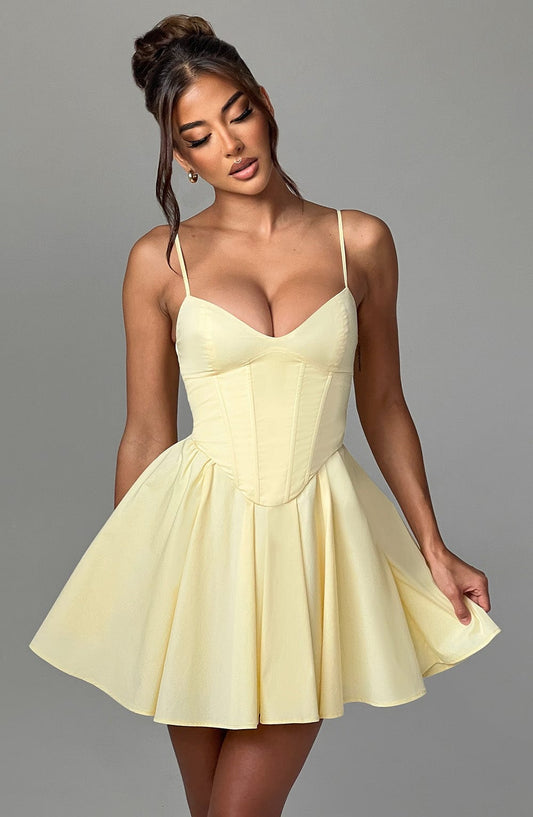 minilena Analeigh Mini Dress Lemon