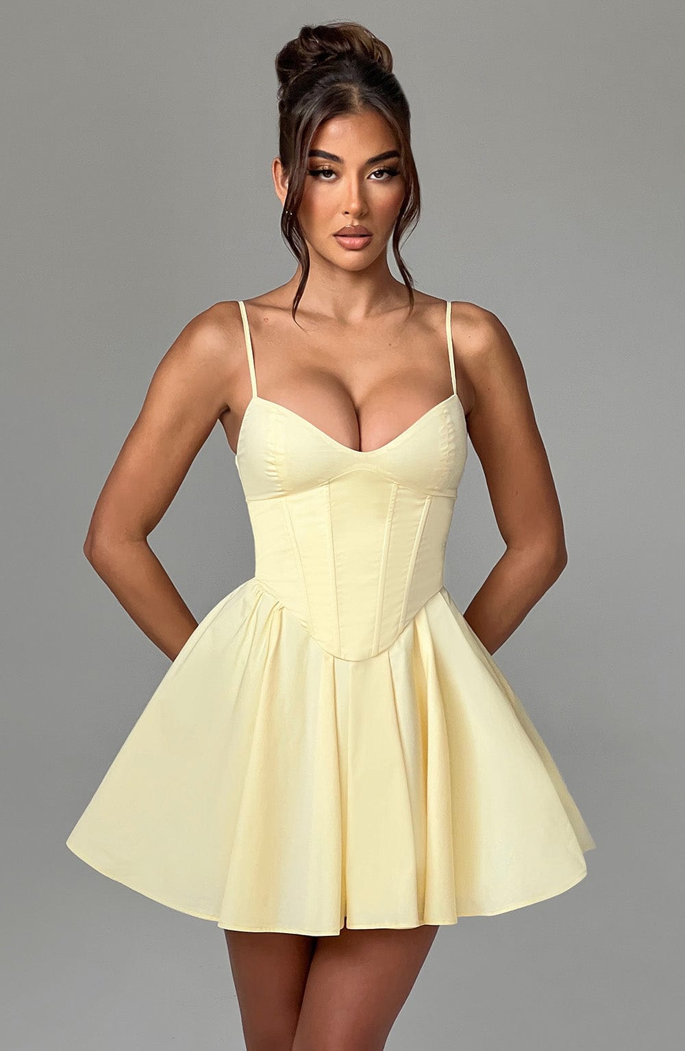minilena Analeigh Mini Dress Lemon