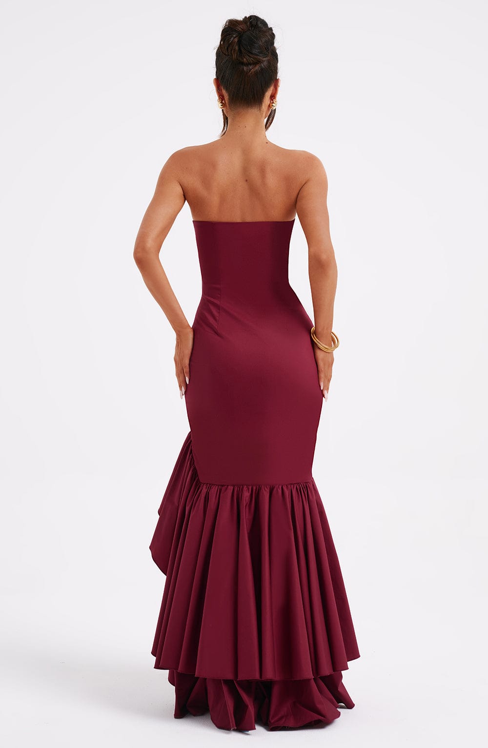 minilena Angelina Maxi Dress Burgundy