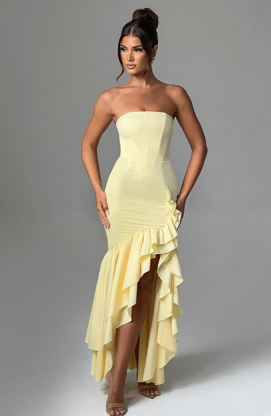 minilena Angelina Maxi Dress Lemon