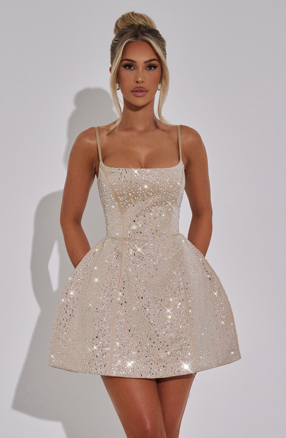 minilena Angelique Mini Dress Champagne