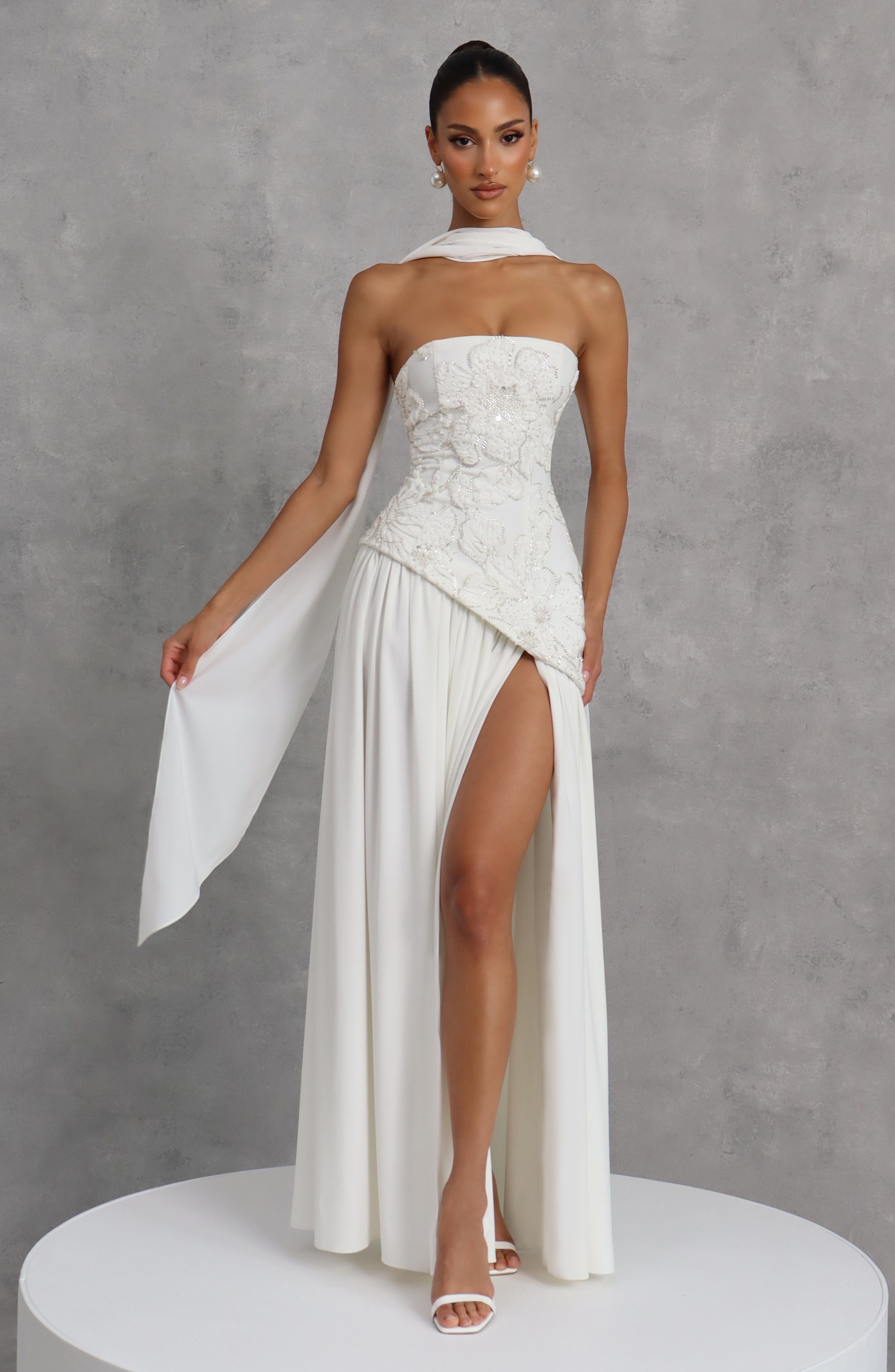 minilena Anneliese Maxi Dress Ivory