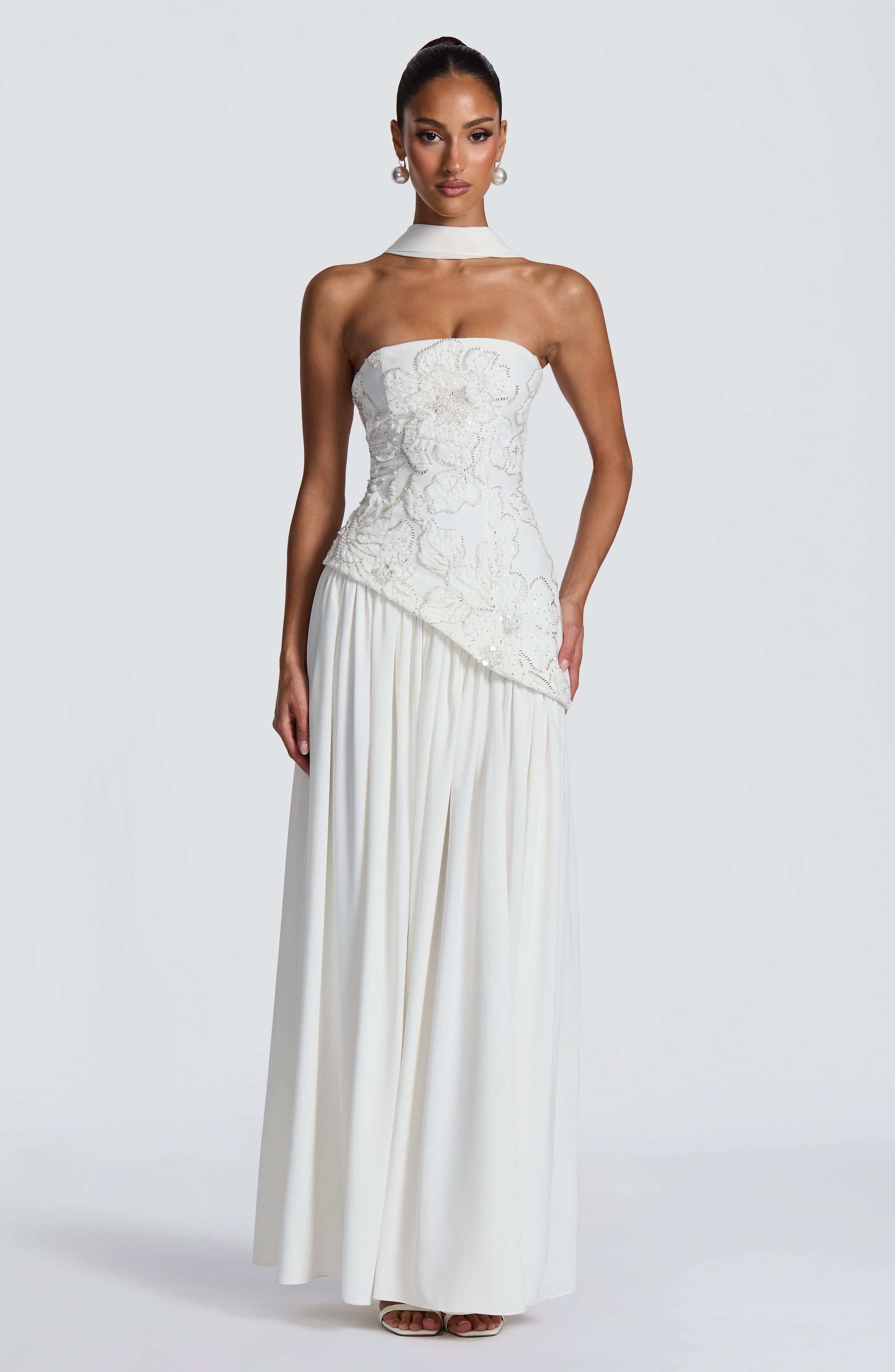 minilena Anneliese Maxi Dress Ivory