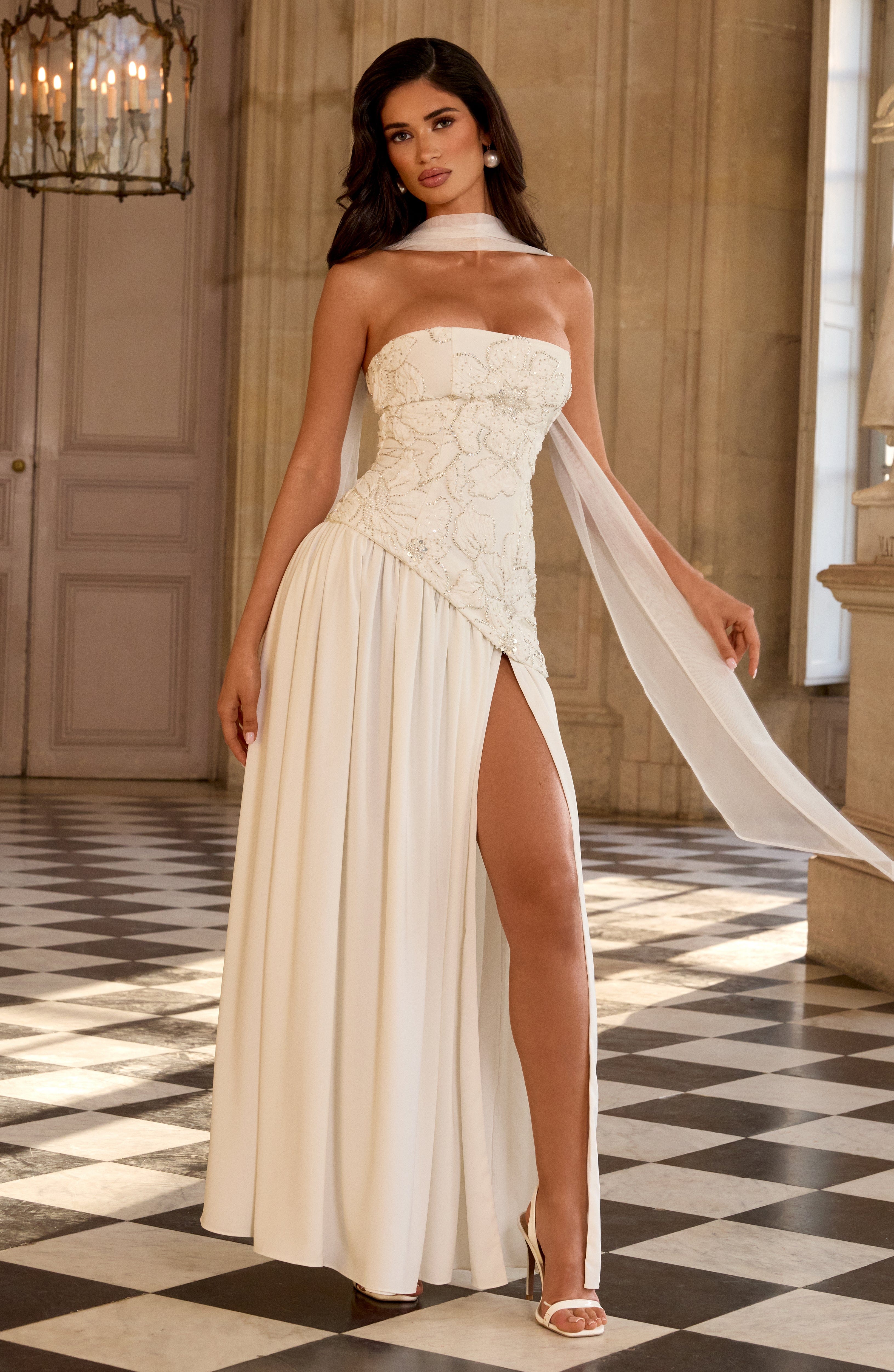 minilena Anneliese Maxi Dress Ivory